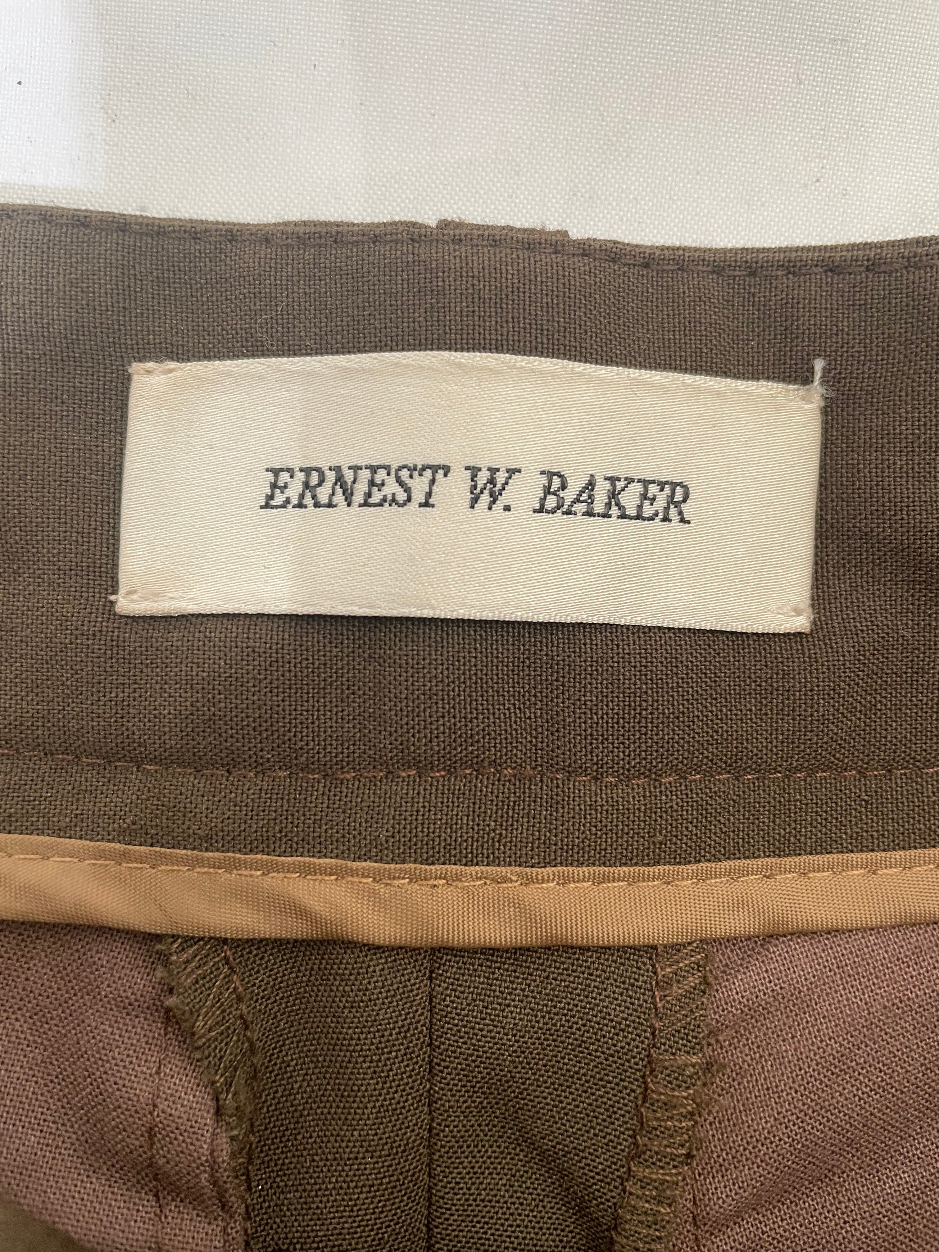 ERNEST W.BAKER/Bootcut Pants/28/Wool/KHK/ view 3