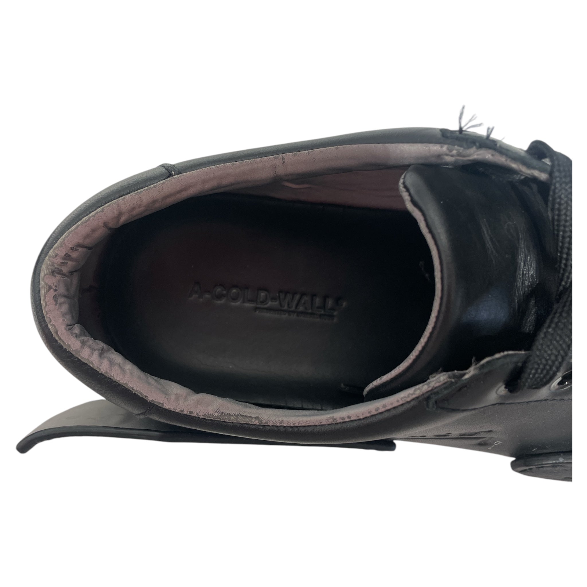 A-COLD-WALL/Low-Sneakers/US 8/Leather/BLK/reflective interior view 3