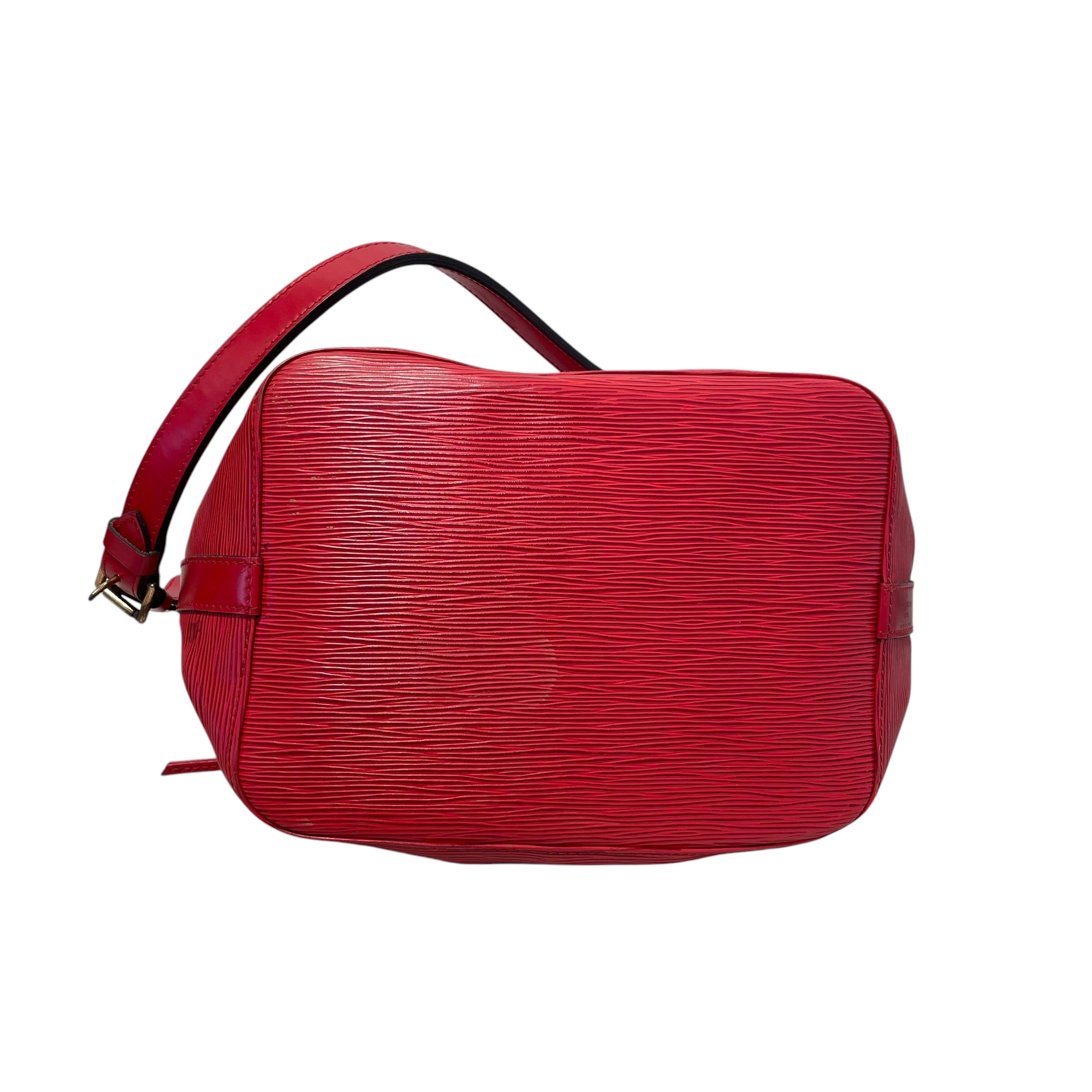LOUIS VUITTON/Cross Body Bag/Leather/RED/Petit Noe Bucket Red Epi Bag view 7
