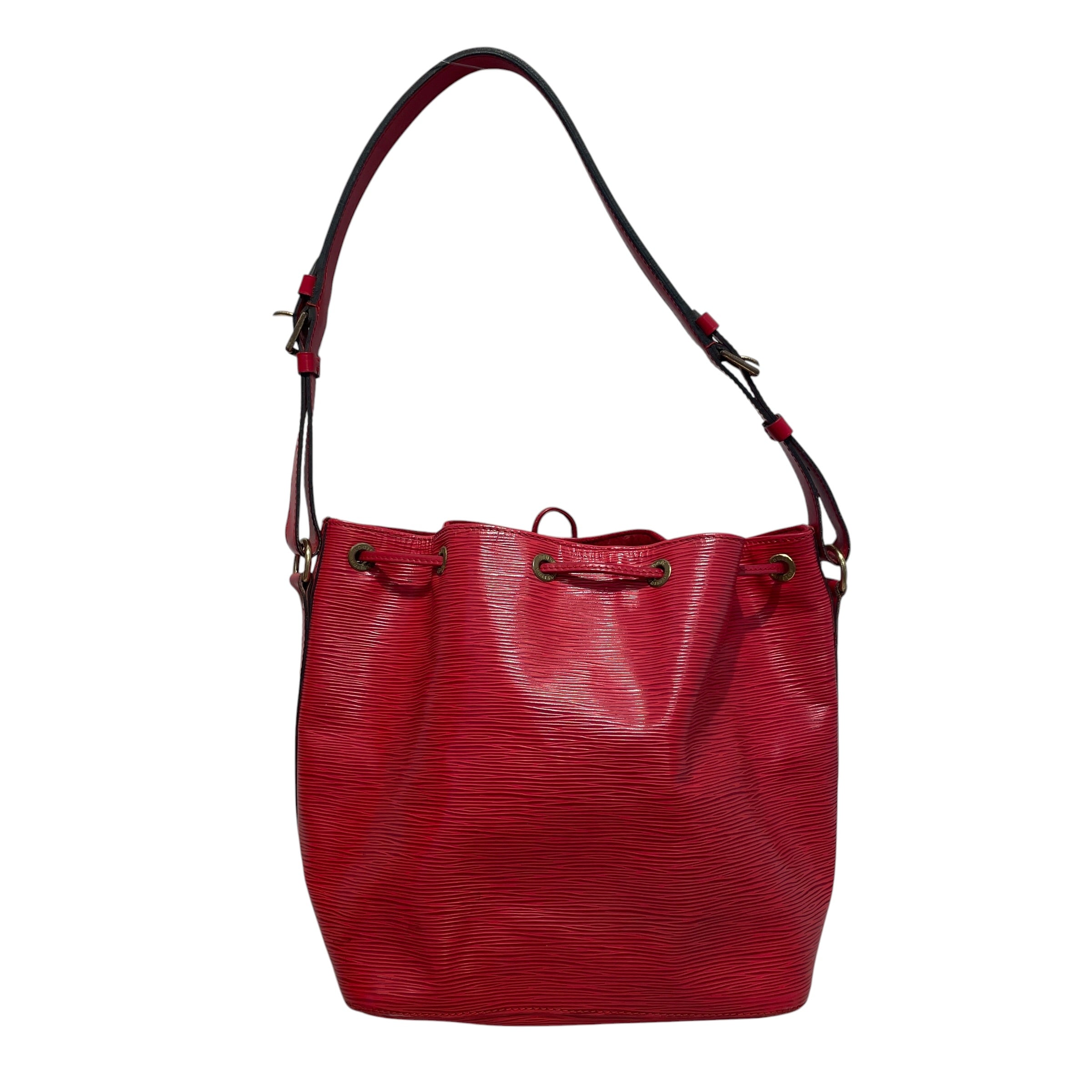 LOUIS VUITTON/Cross Body Bag/Leather/RED/Petit Noe Bucket Red Epi Bag view 2