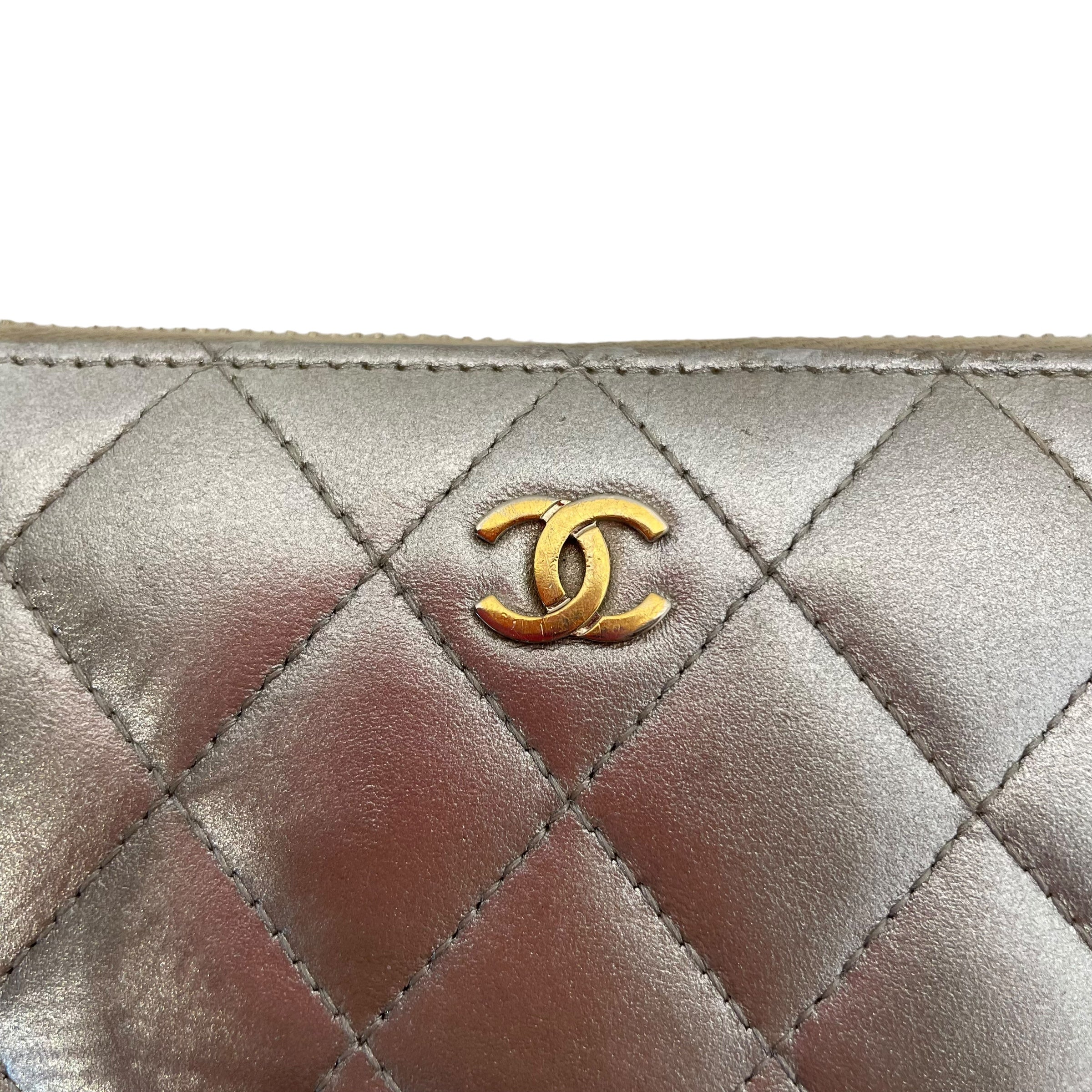 CHANEL/Long Wallet/Stripe/SLV/Gold Accent view 3