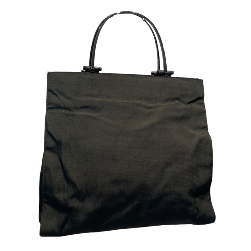 GUCCI/Tote Bag/Nylon/BLK/NYLON METAL HANDLE TOTE