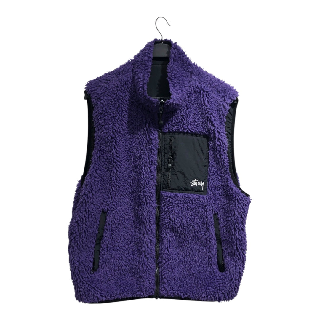 STUSSY/Vest/L/Acrylic/PPL/reversible sherpa vest view 1