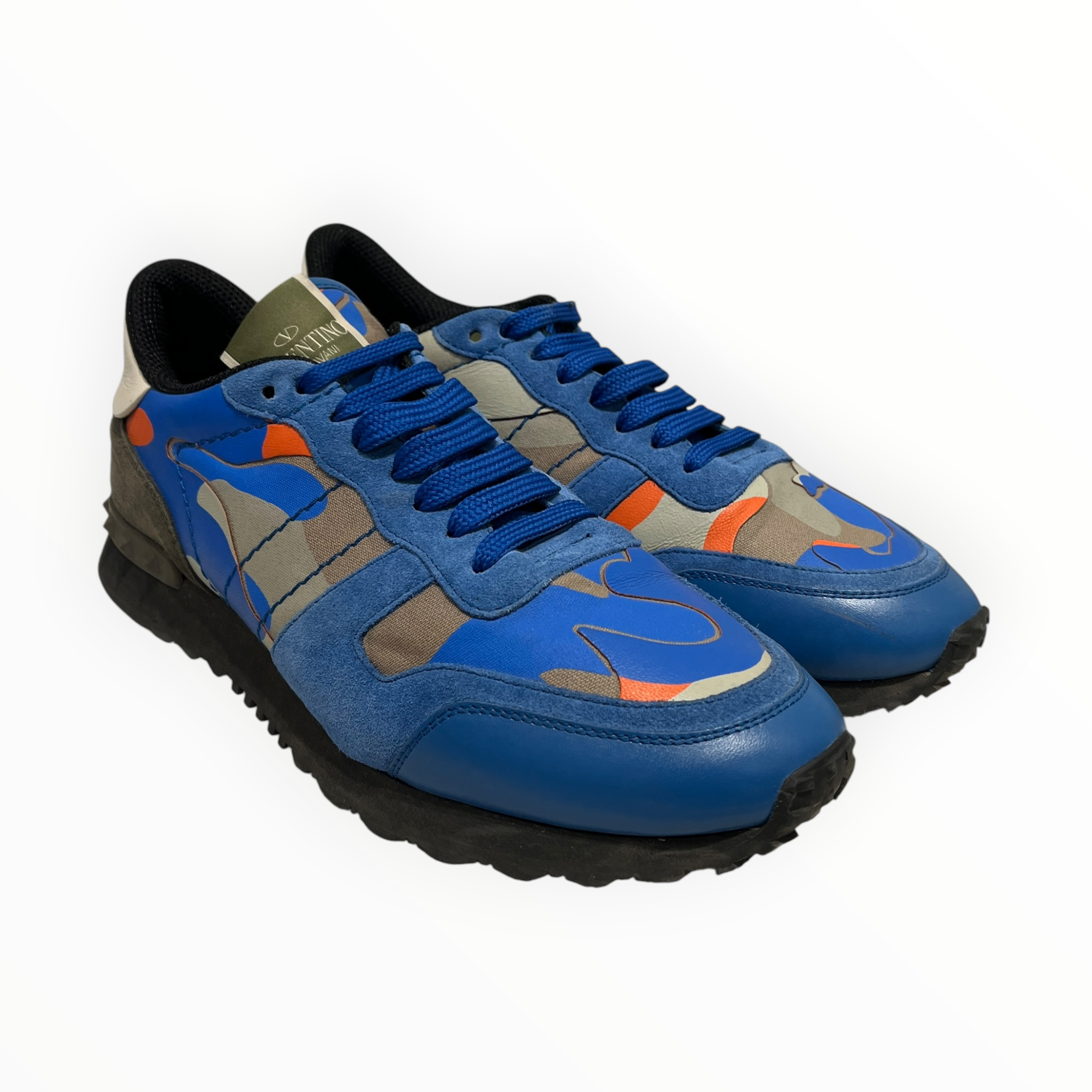VALENTINO/Low-Sneakers/EU 40/BLU/rock runner blu orange camo view 1