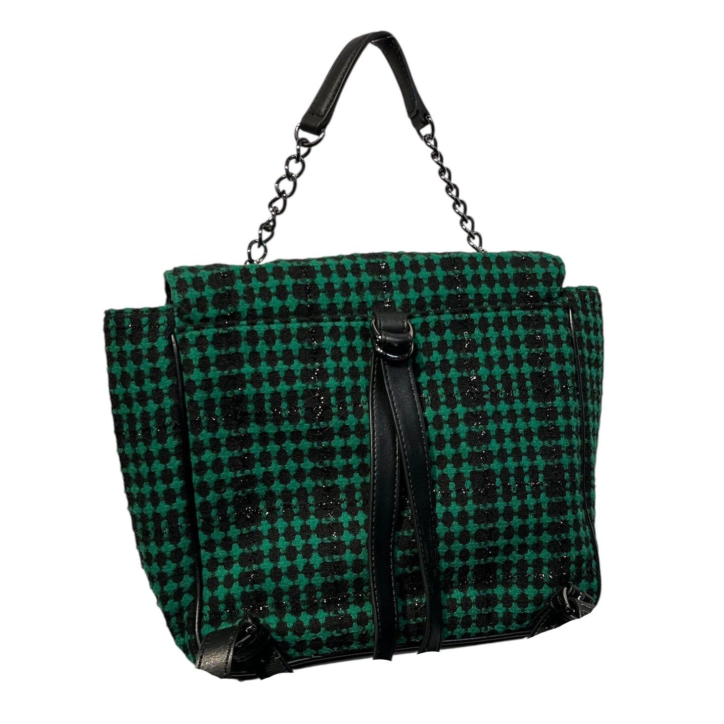 Vivienne Westwood/ANGLOMANIA/Hand Bag/mssnger Tweed w/ pins on flap view 2