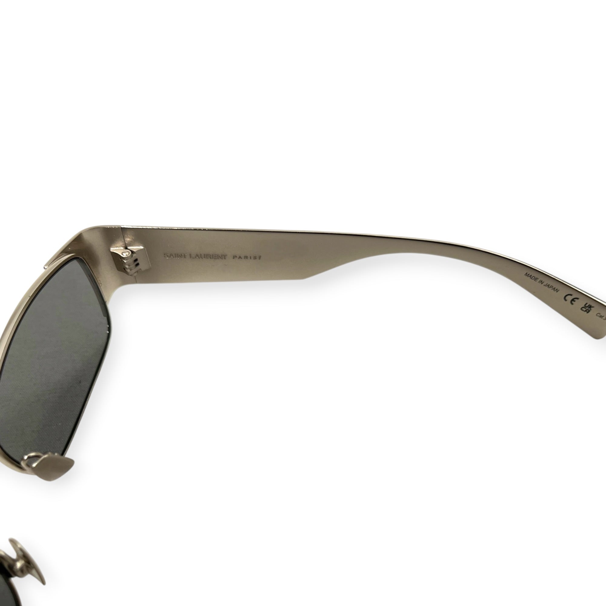 SAINT LAURENT/Sunglasses/Metal/SLV/M's/NARROW FULL SLV view 3