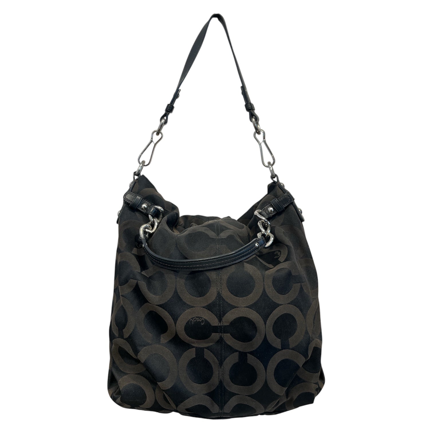 COACH/Hand Bag/Monogram/BLK/signature op art bag view 2