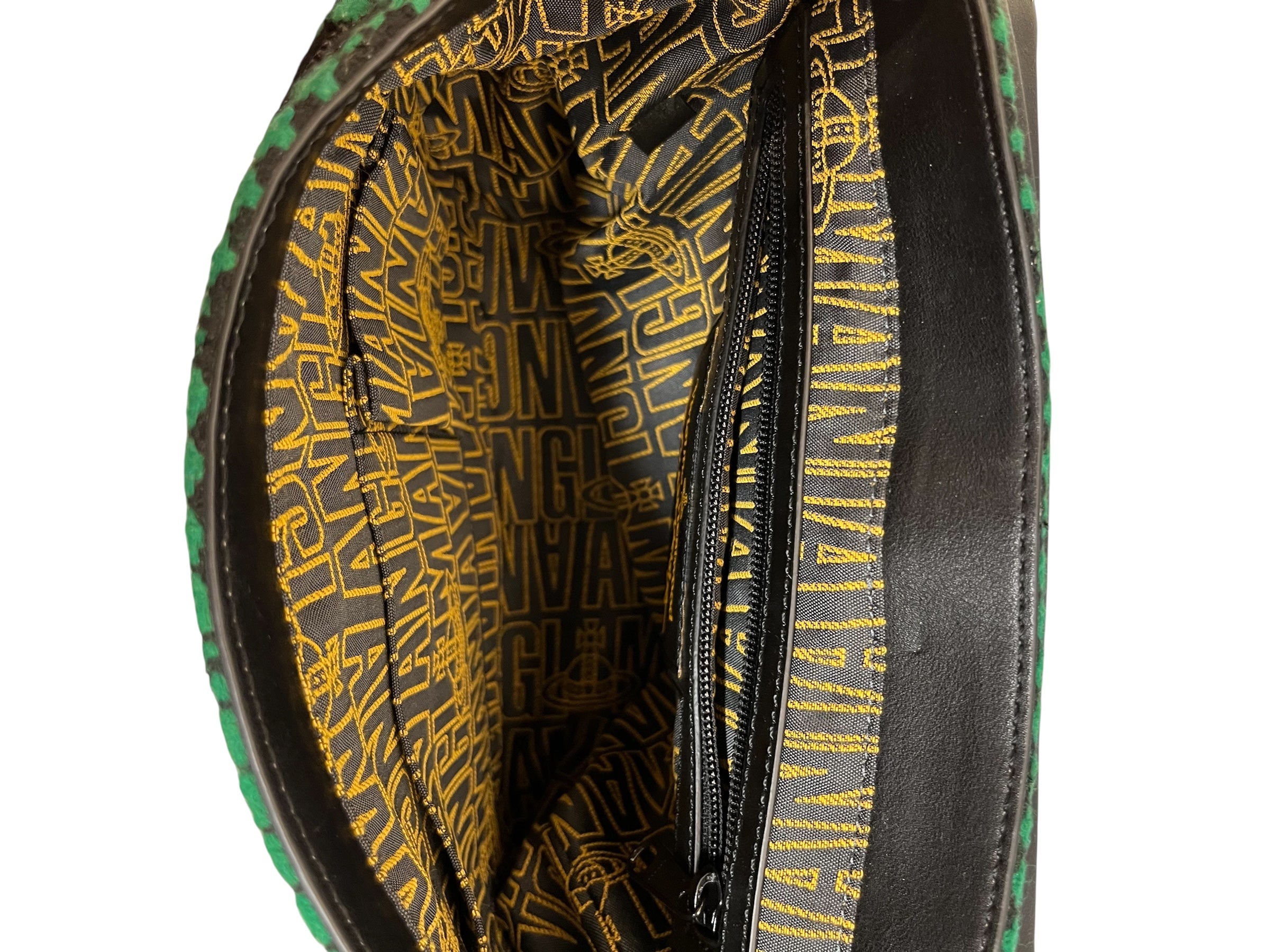 Vivienne Westwood/ANGLOMANIA/Hand Bag/mssnger Tweed w/ pins on flap view 5