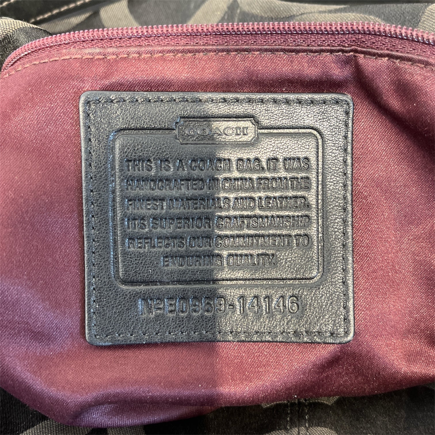 COACH/Hand Bag/Monogram/BLK/signature op art bag view 5