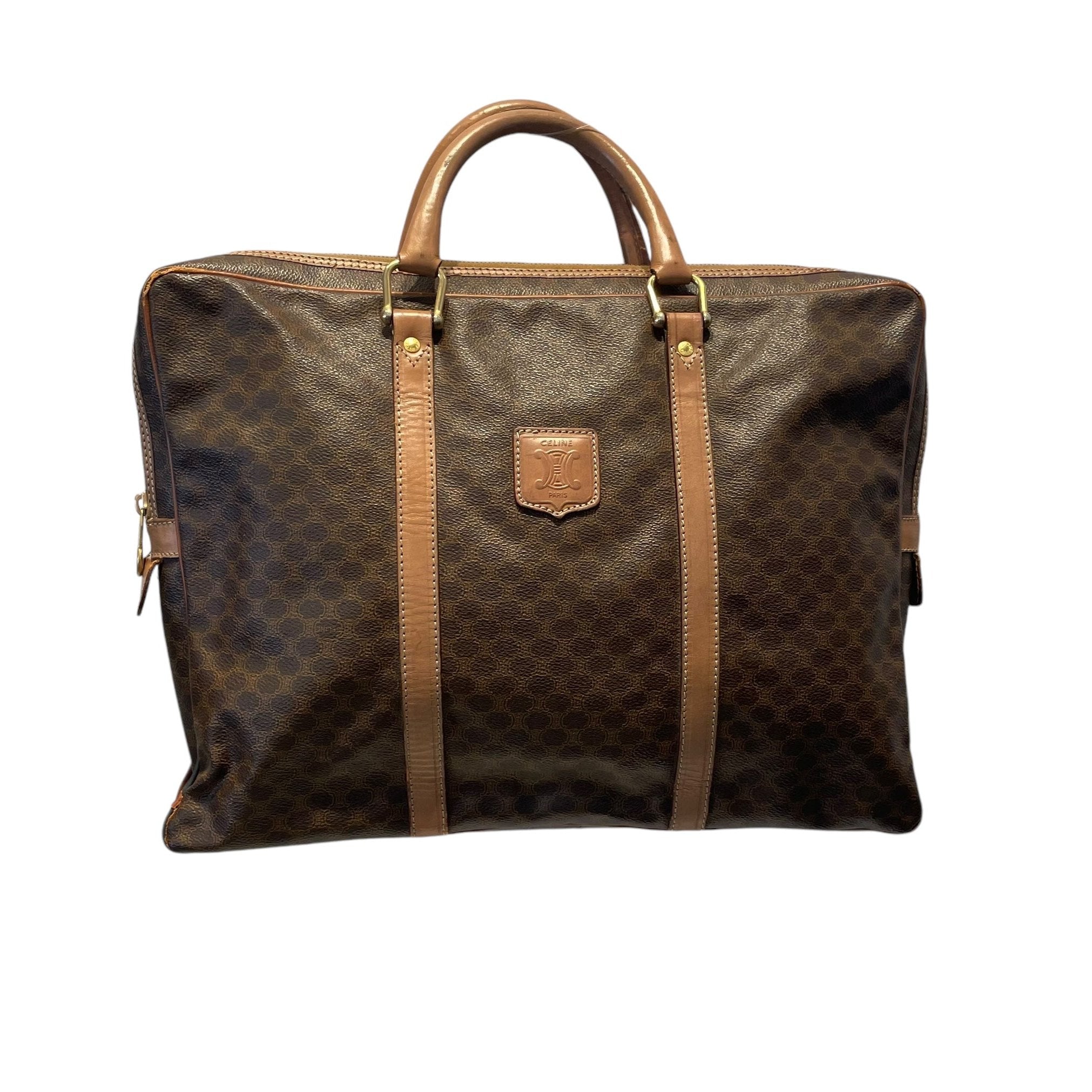 CELINE/Bag/All Over Print/Leather/BRW/LEATHER BADGE ON FRONT view 1
