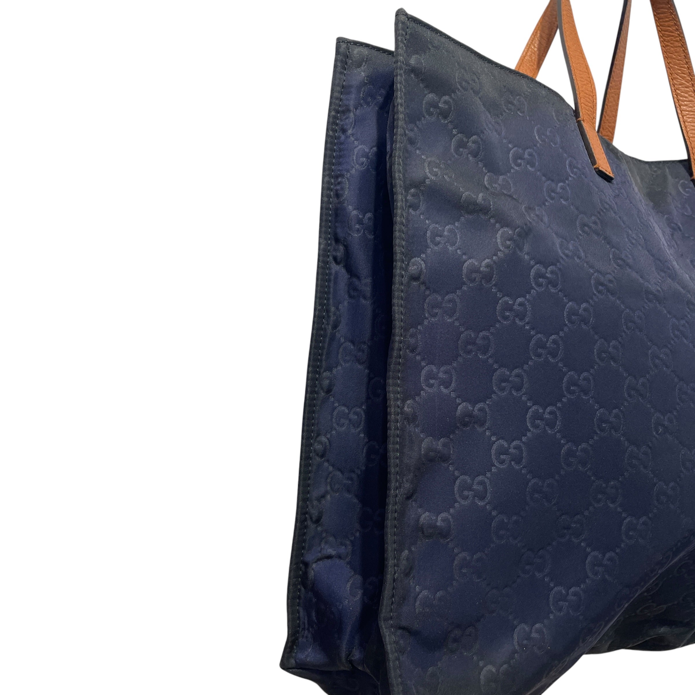 GUCCI/Tote Bag/Monogram/Cotton/NVY/GG Nylon Blue Tote 355732 view 5