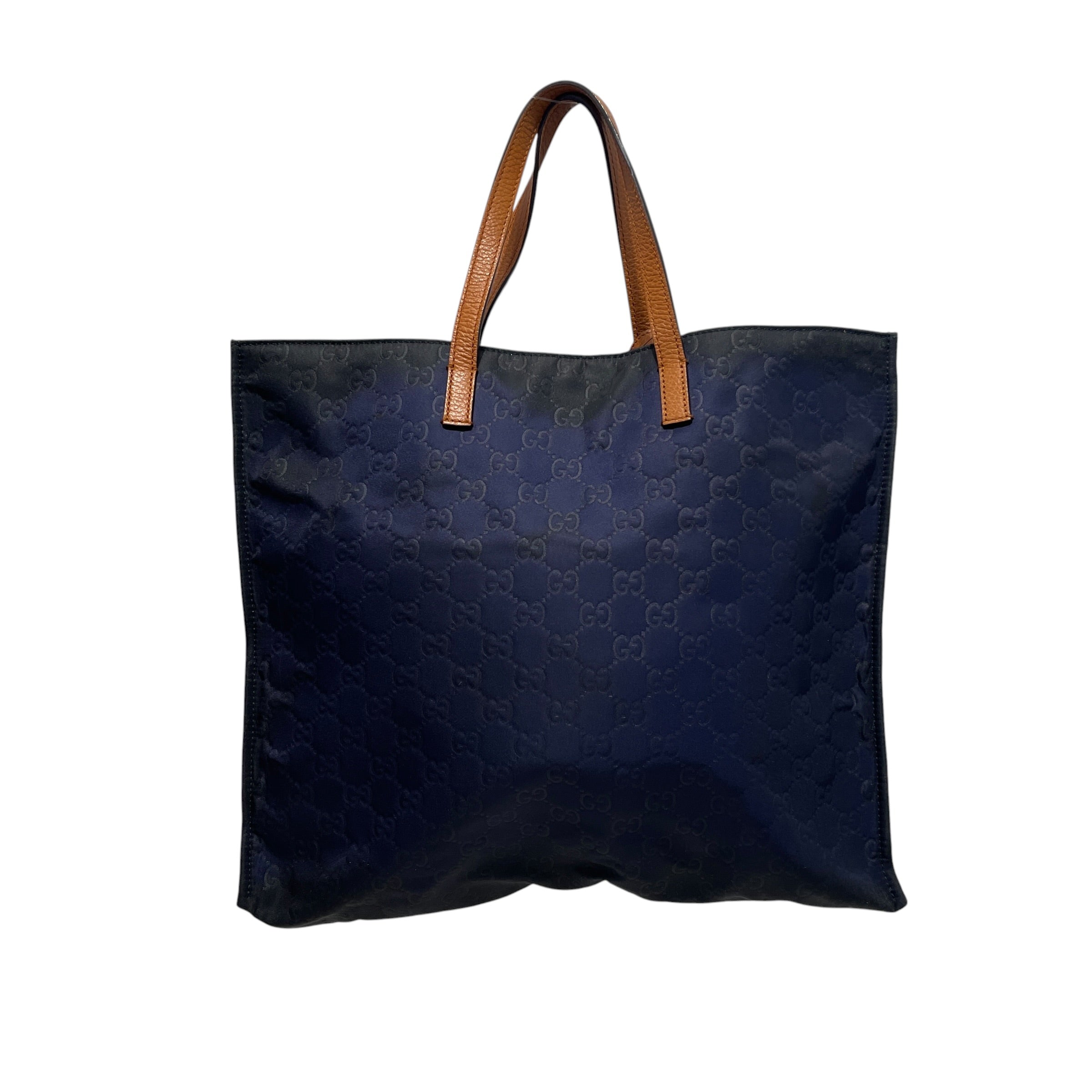GUCCI/Tote Bag/Monogram/Cotton/NVY/GG Nylon Blue Tote 355732 view 2