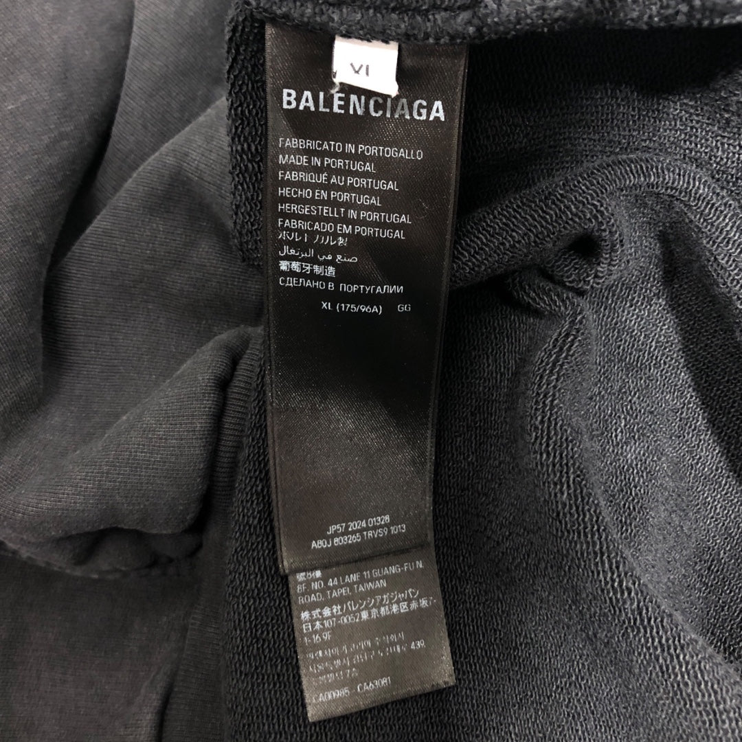 BALENCIAGA/Hoodie/XL/Cotton/GRY/Oversize/Melting Balenciaga Logo view 4