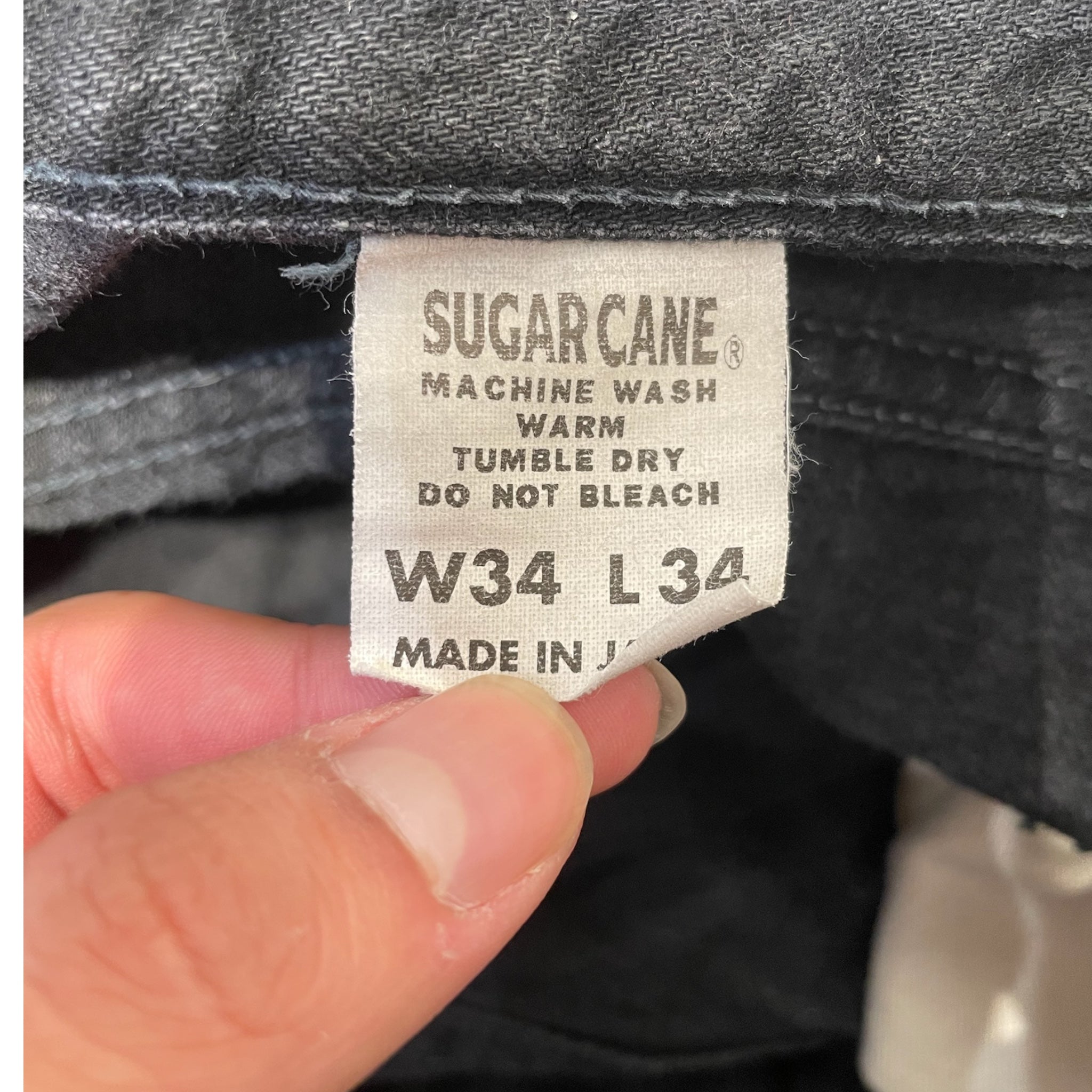 SUGAR CANE/Pants/34/Denim/BLK/w34 l34 view 3