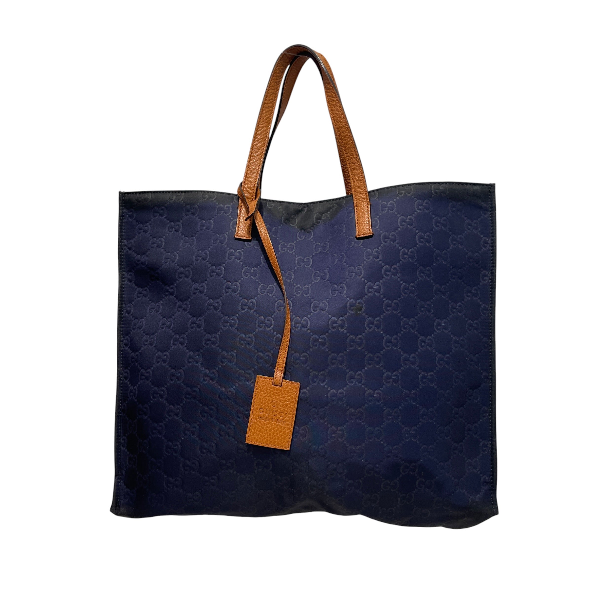 GUCCI/Tote Bag/Monogram/Cotton/NVY/GG Nylon Blue Tote 355732 view 1