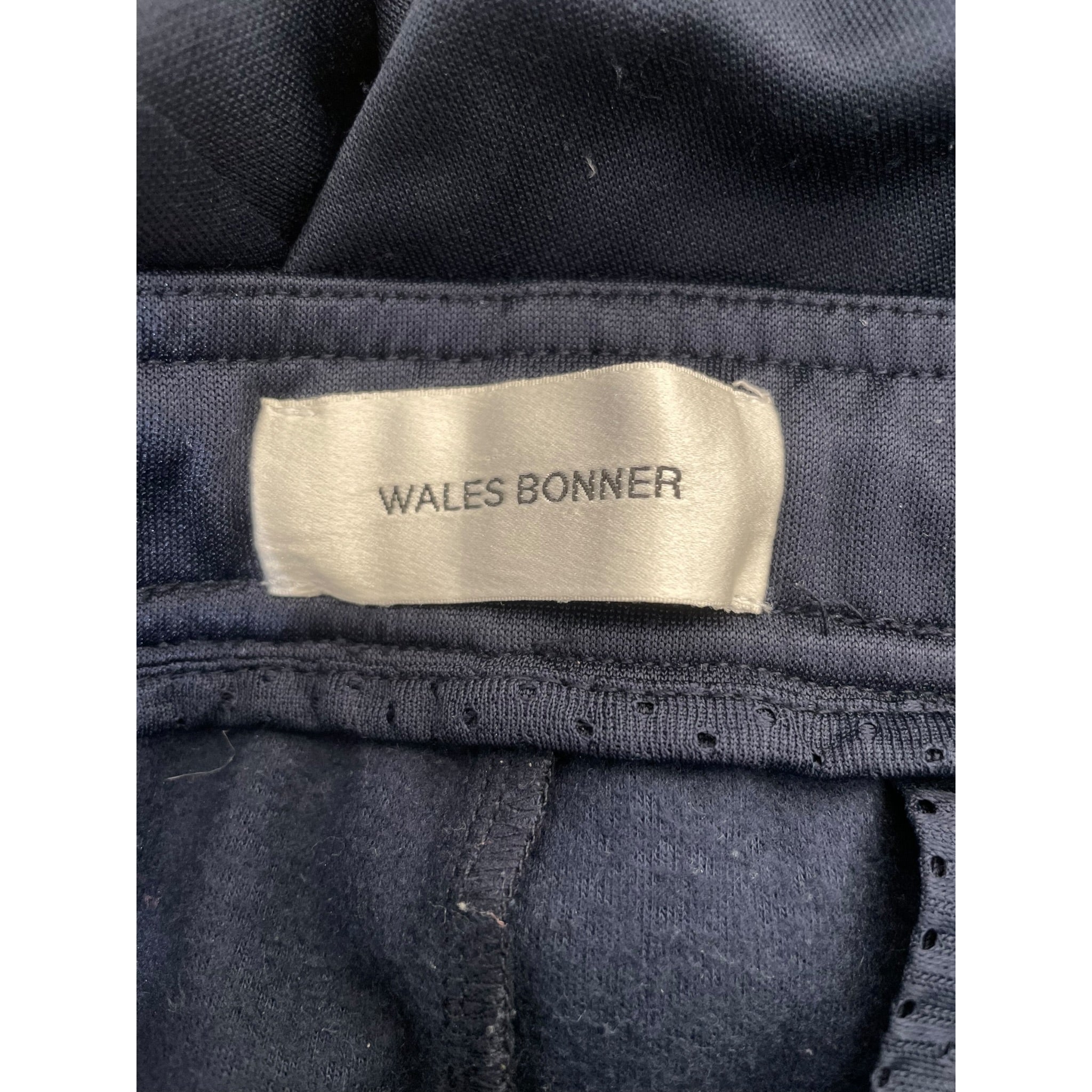 WALES BONNER/Pants/L/Polyester/NVY/crochet side stripe view 3