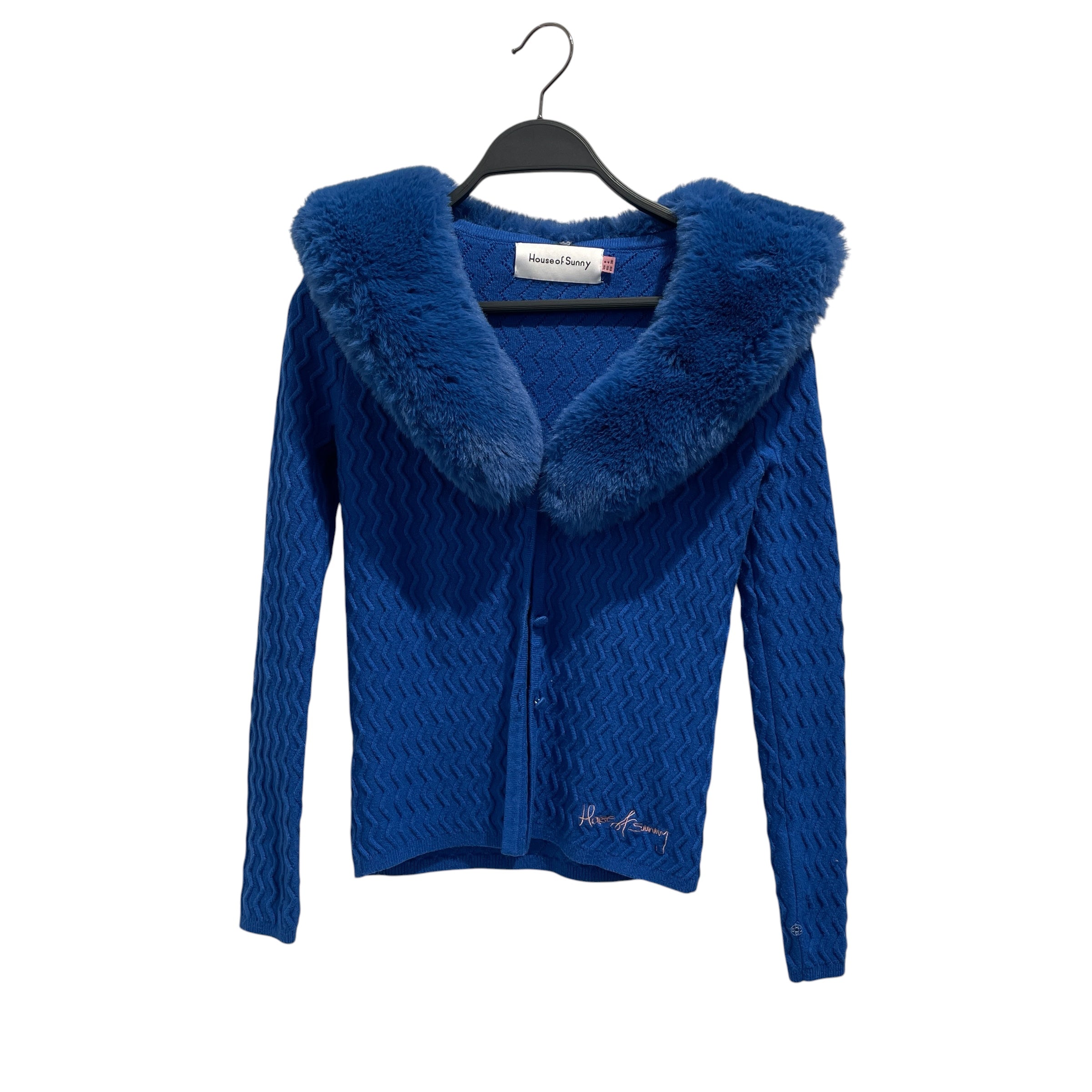 HOUSE OF SUNNY/Cardigan/S/Polyester/BLU/MIDNIGHT SWIRL PEGGY CARDIGAN view 1