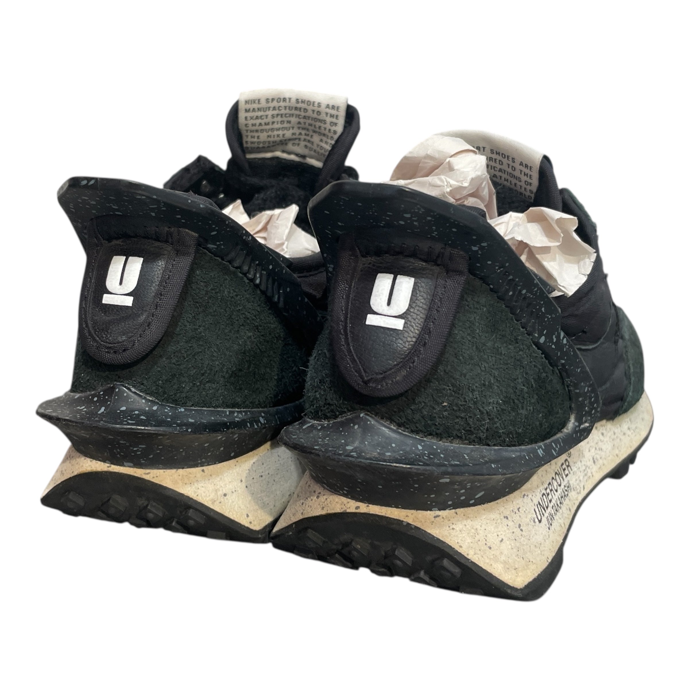 NIKE/UNDERCOVER/Low-Sneakers/US 5/Nylon/BLK/Undercover waffle low view 3