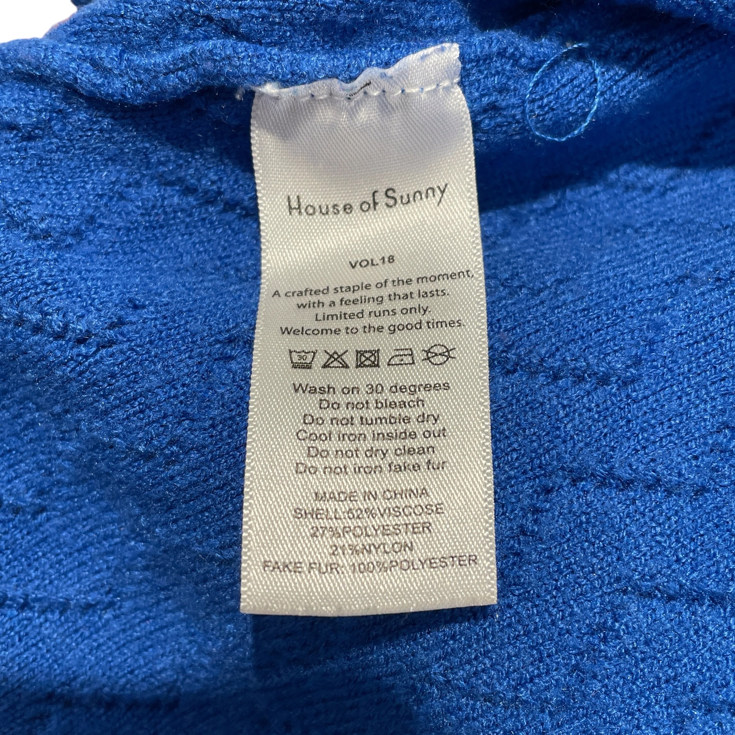 HOUSE OF SUNNY/Cardigan/S/Polyester/BLU/MIDNIGHT SWIRL PEGGY CARDIGAN view 5