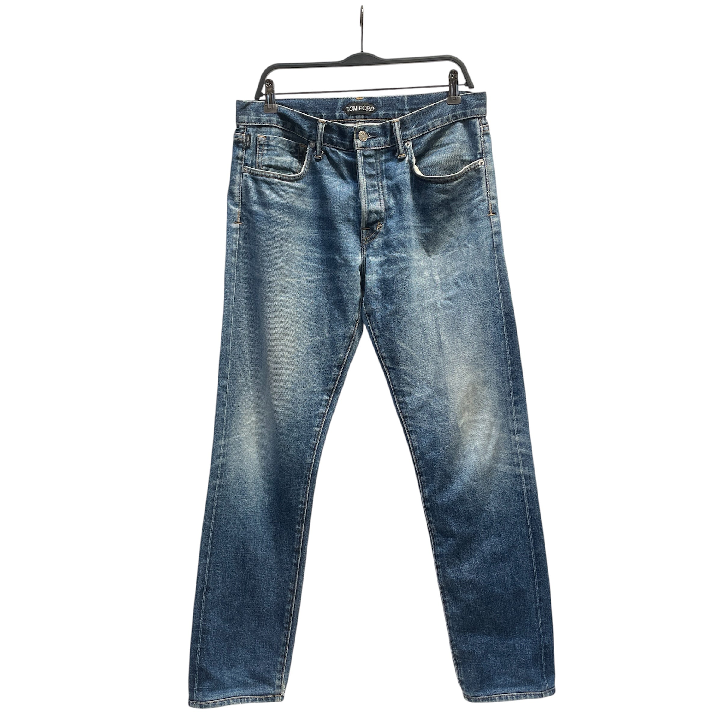 TOM FORD/Straight Pants/32/Cotton/NVY/selv. view 1