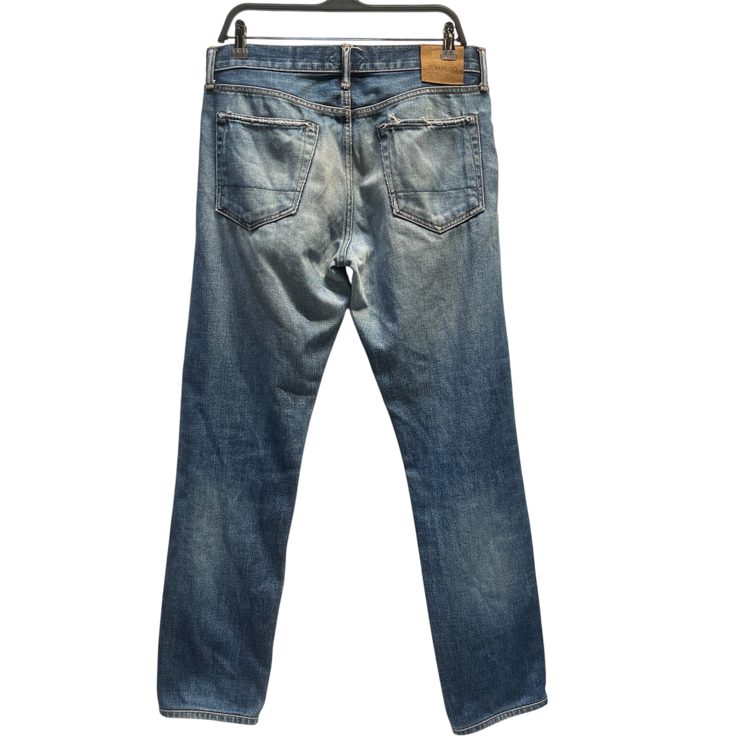 TOM FORD/Straight Pants/32/Cotton/NVY/selv. view 2