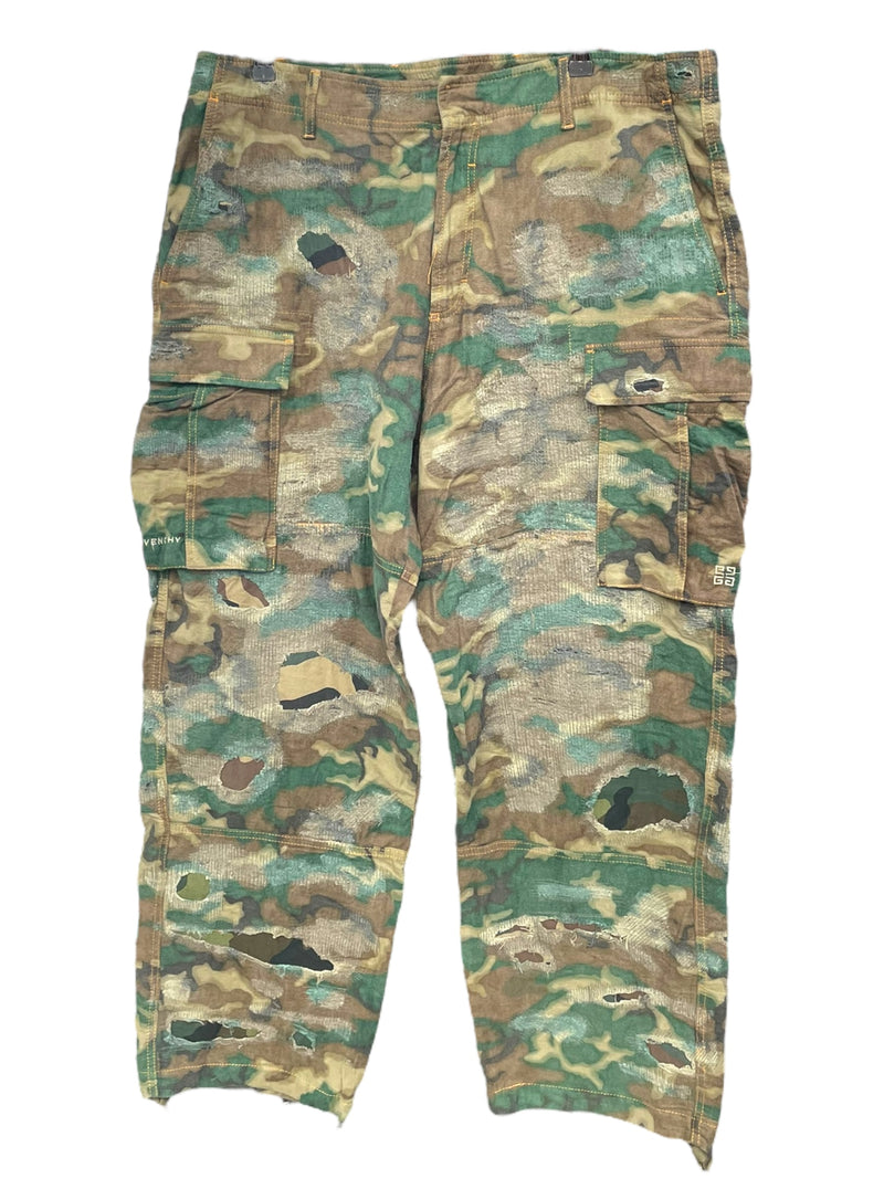 GIVENCHY/Pants/38/Cotton/GRN/Camouflage/CARGO