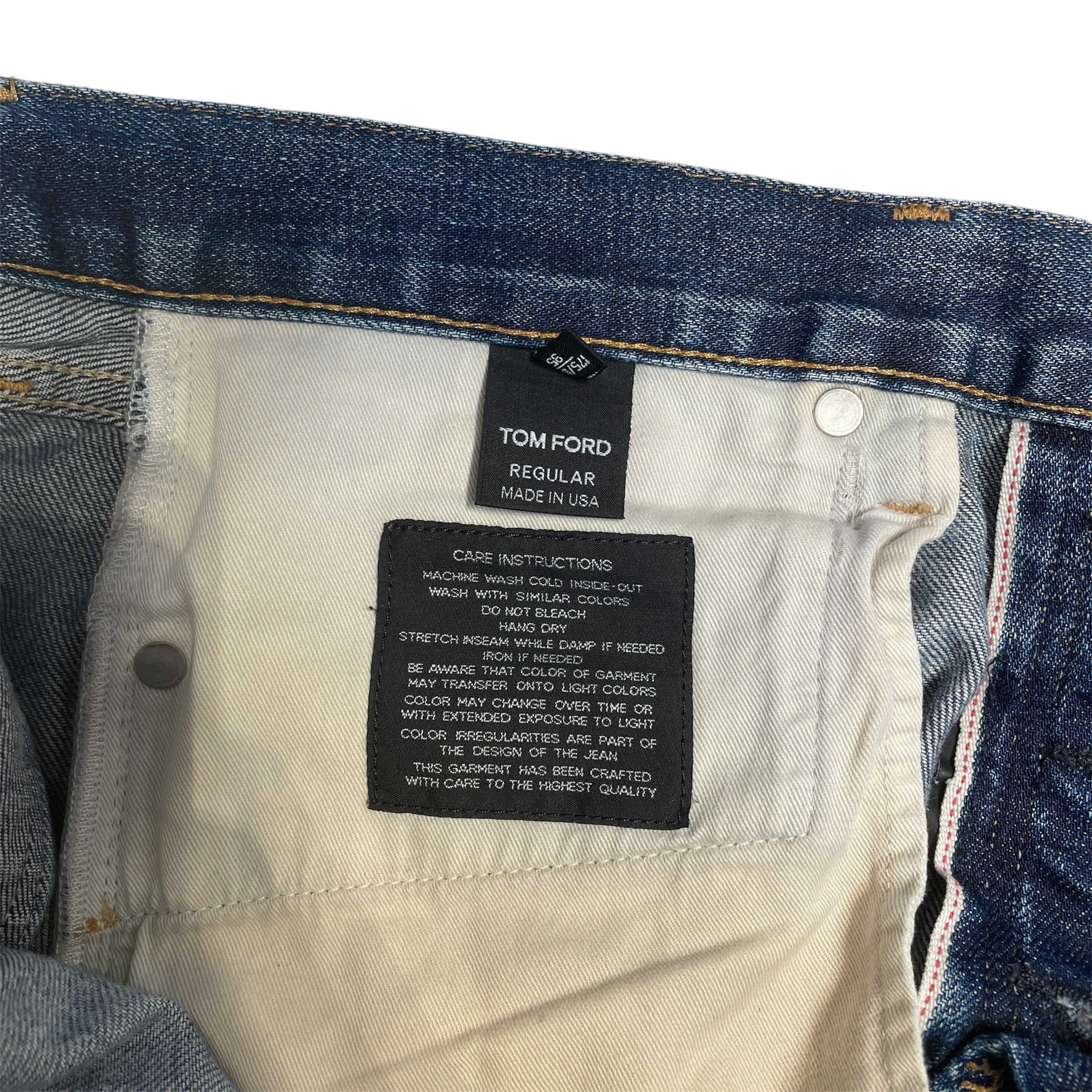 TOM FORD/Straight Pants/32/Cotton/NVY/selv. view 3