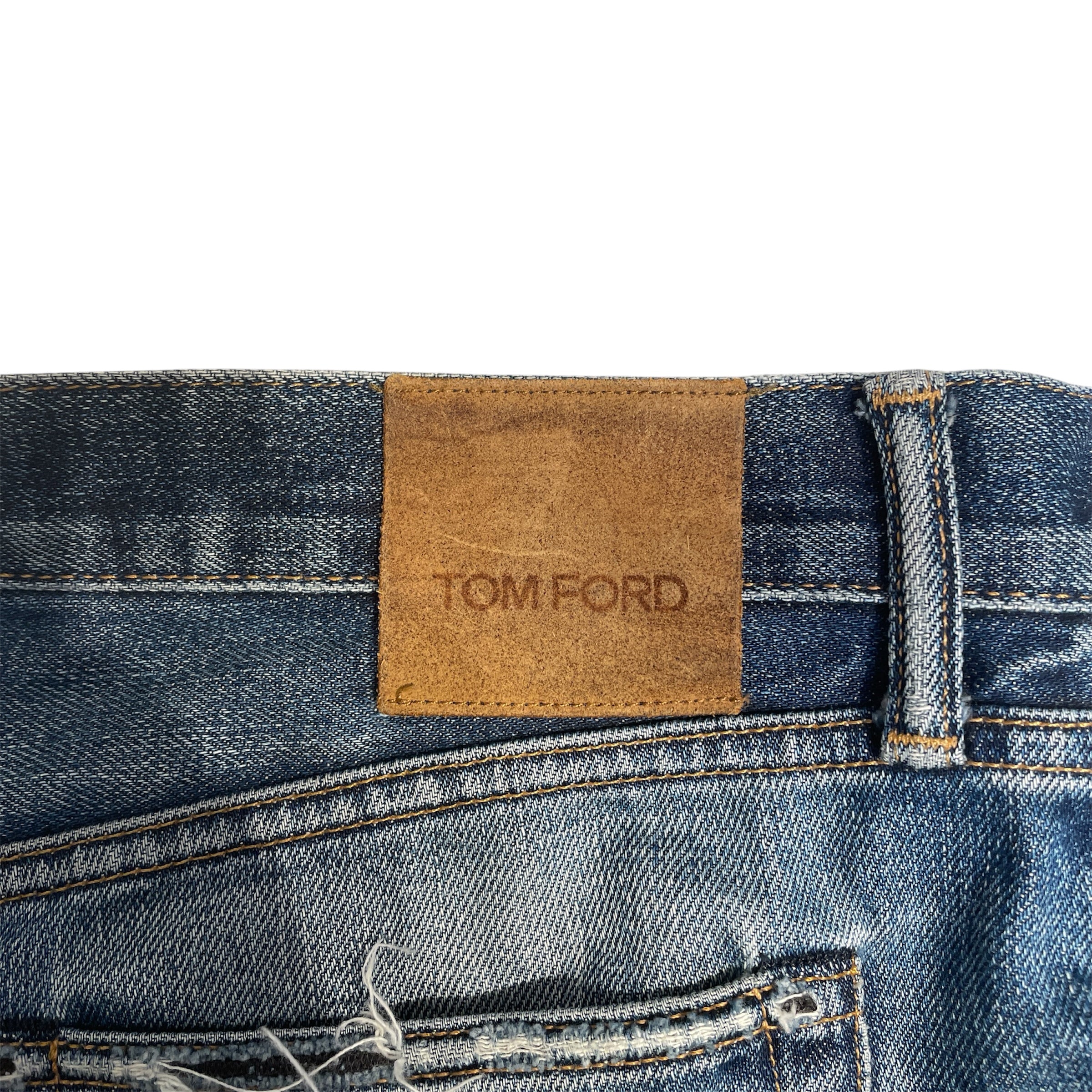 TOM FORD/Straight Pants/32/Cotton/NVY/selv. view 4