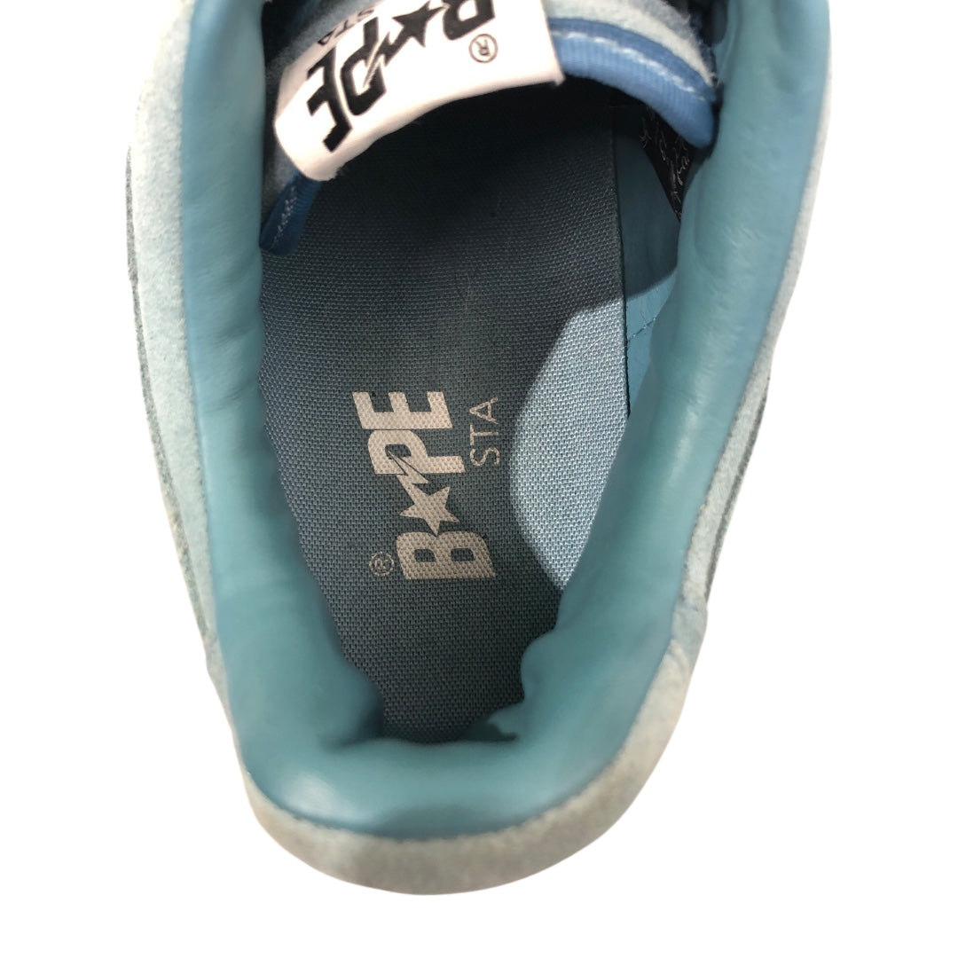 BAPE STA!/Low-Sneakers/US 13/Suede/IDG/light bleue suede view 3