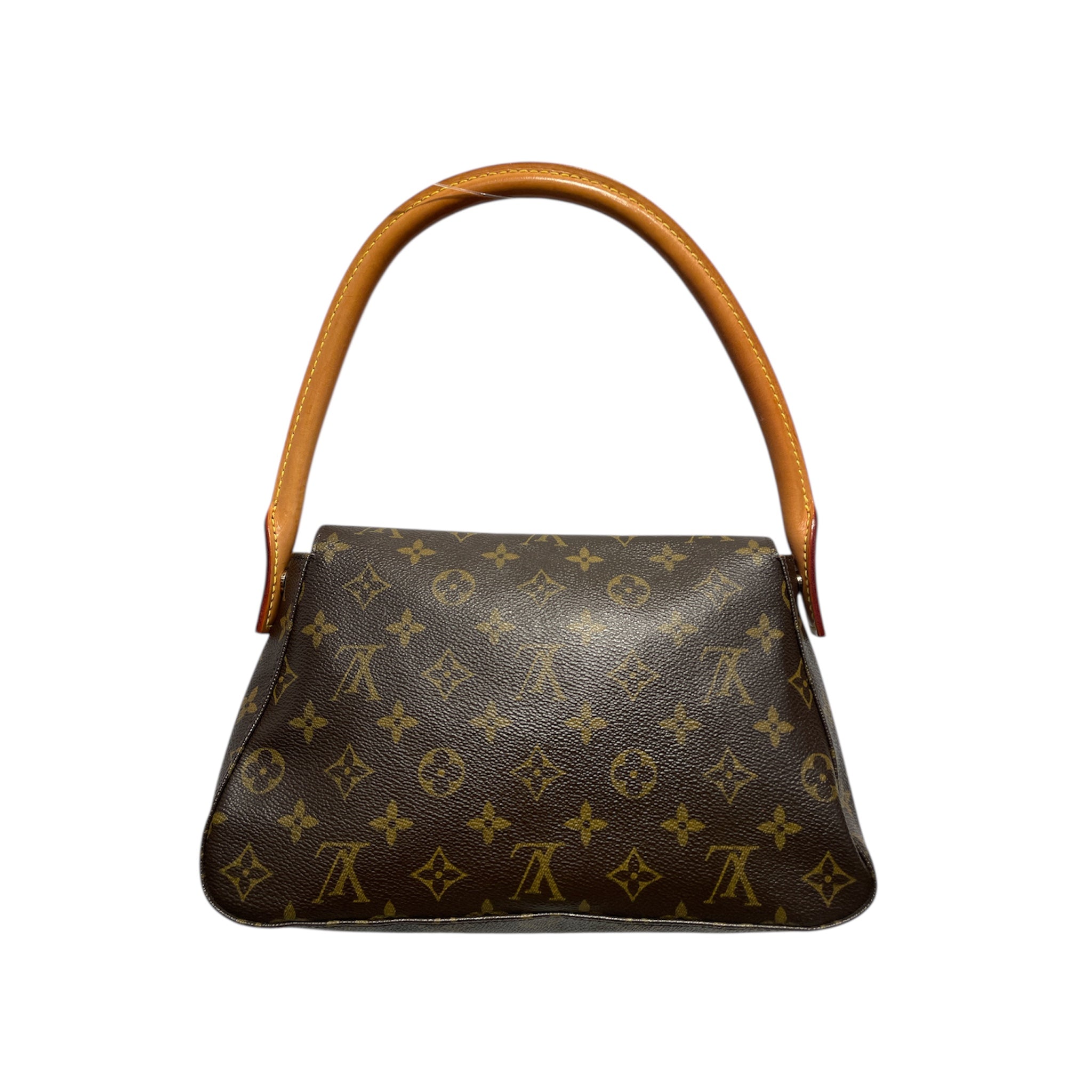 LOUIS VUITTON/Hand Bag/Monogram/Leather/BRW/Mini Looping view 2