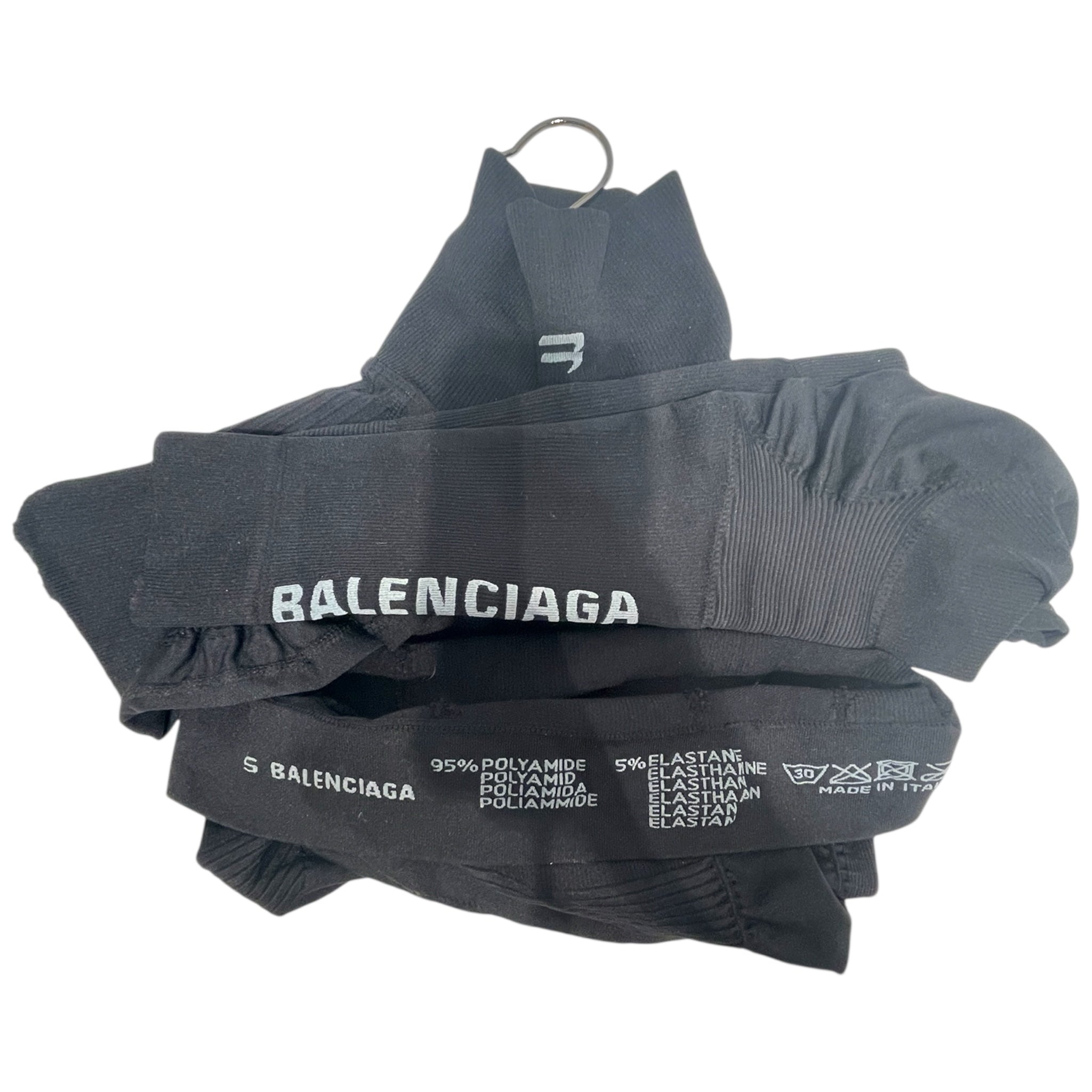 BALENCIAGA/LS T-Shirt/S/Polyester/BLK/Sporty B Highneck Althletic LS view 4
