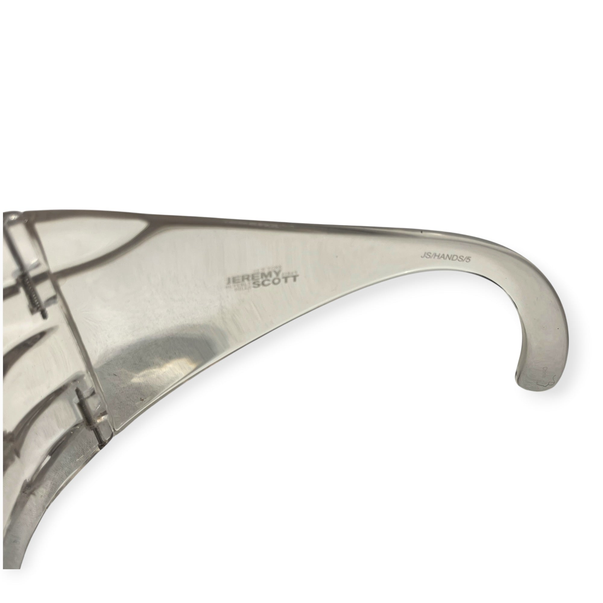 JEREMY SCOTT/Sunglasses/Plastic/CLR/M's/CLEAR ACETATE HAND FRAMES view 4