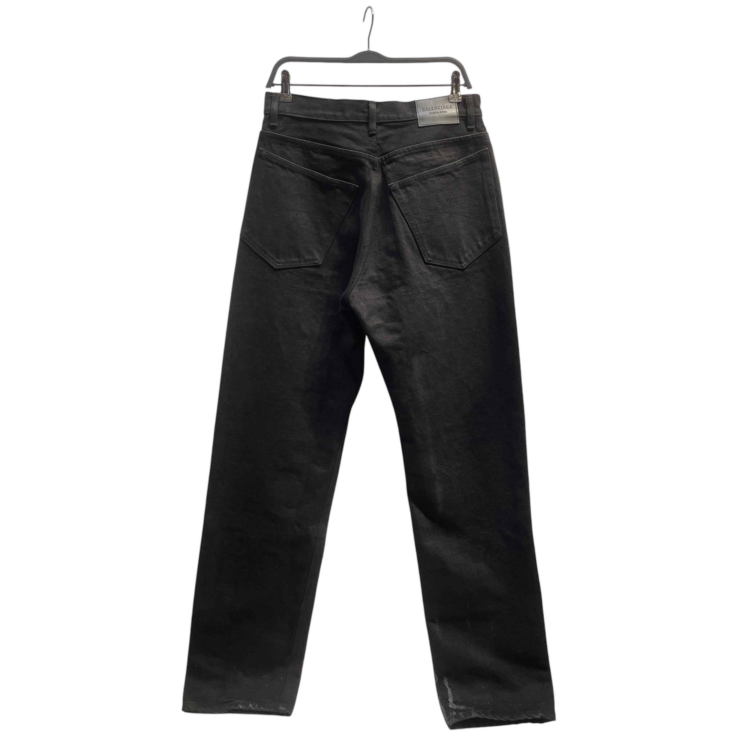 BALENCIAGA/Straight Pants/30/Denim/BLK/Japanese Selvedge Denim view 2