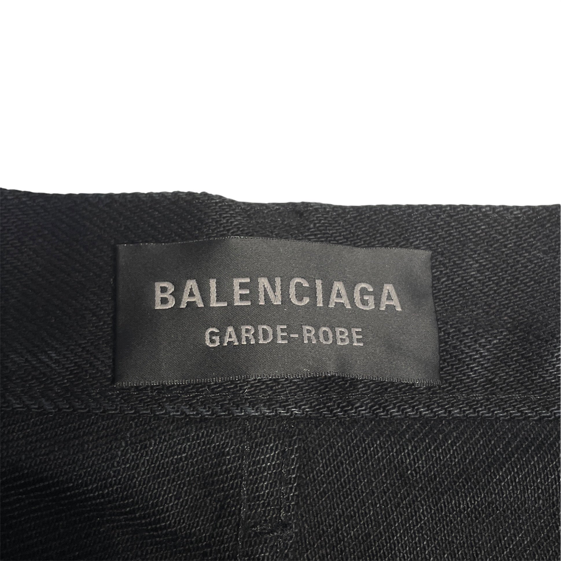 BALENCIAGA/Straight Pants/30/Denim/BLK/Japanese Selvedge Denim view 4