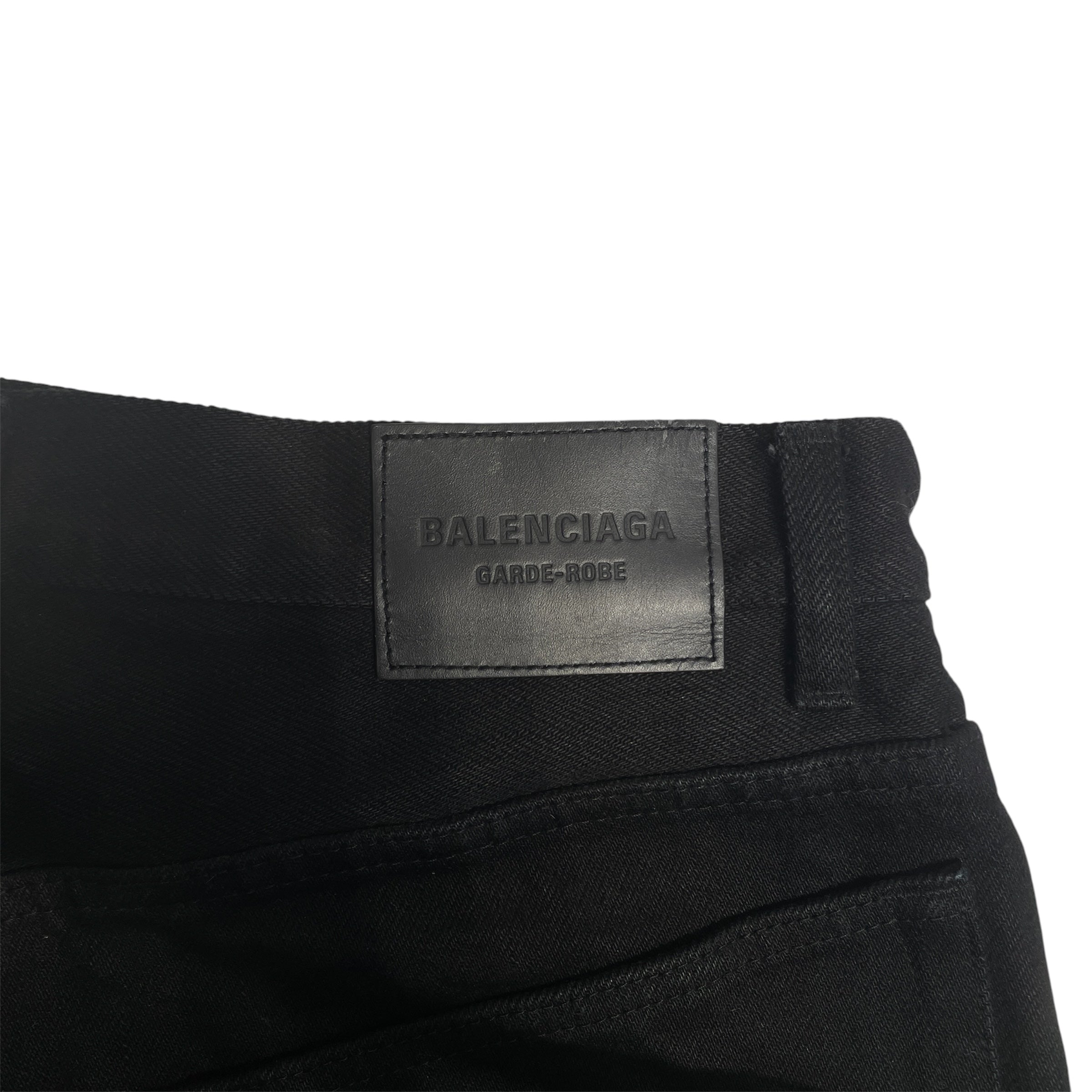 BALENCIAGA/Straight Pants/30/Denim/BLK/Japanese Selvedge Denim view 5