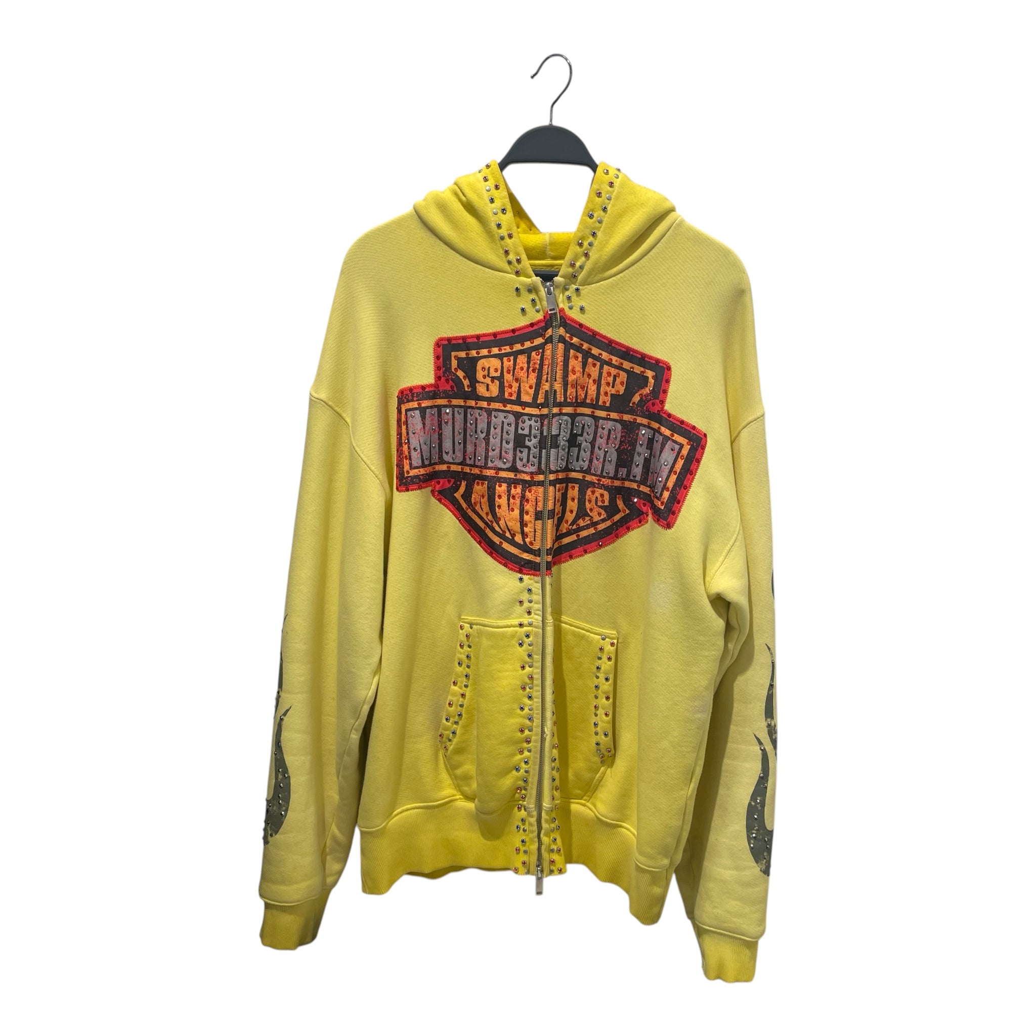 MURD333R.FM/Zip Up Hoodie/L/Cotton/YEL/HARLEY GRAPHIC view 1