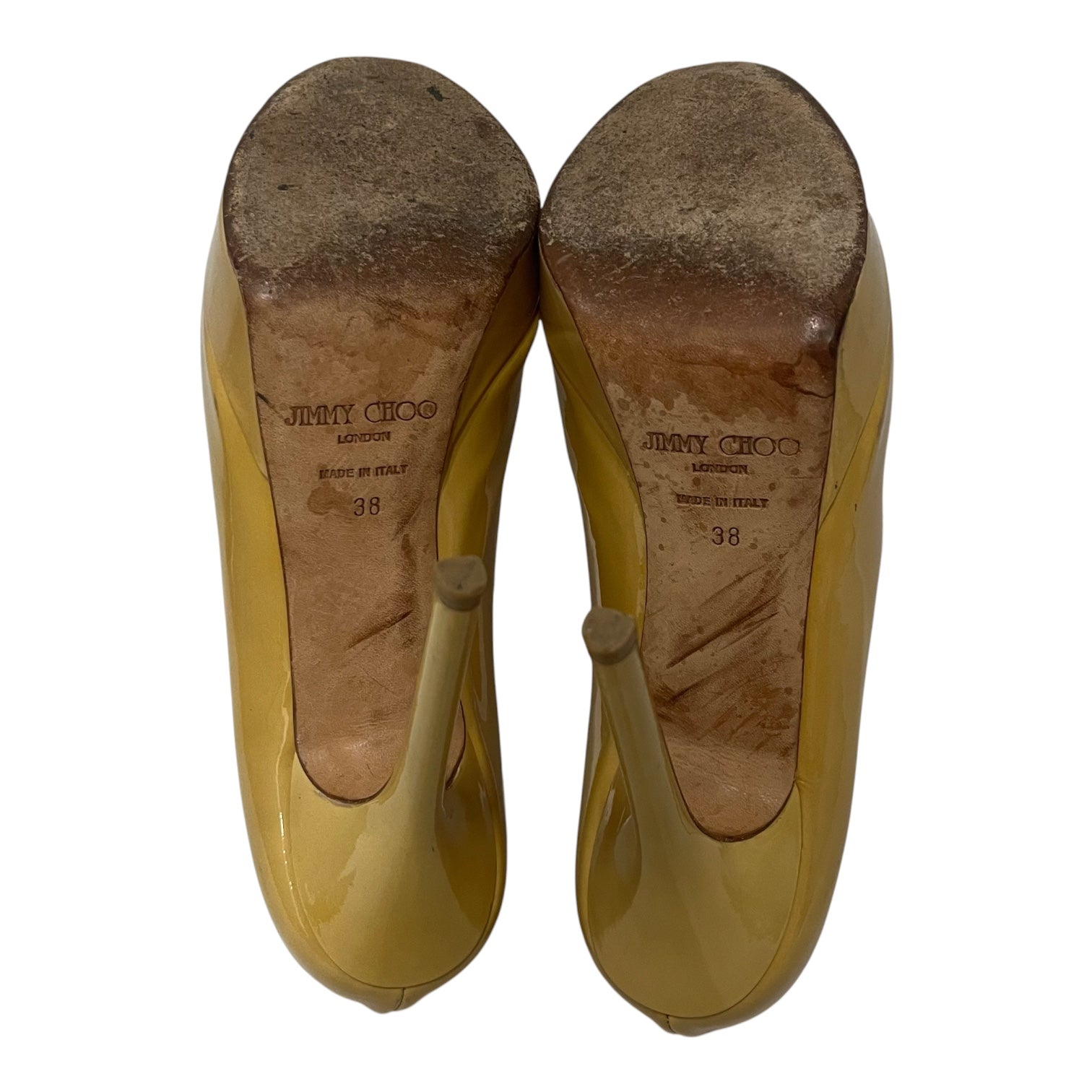 JIMMY CHOO/Heels/EU 38/Acrylic/GLD/jimmy choo gld pump heels view 3