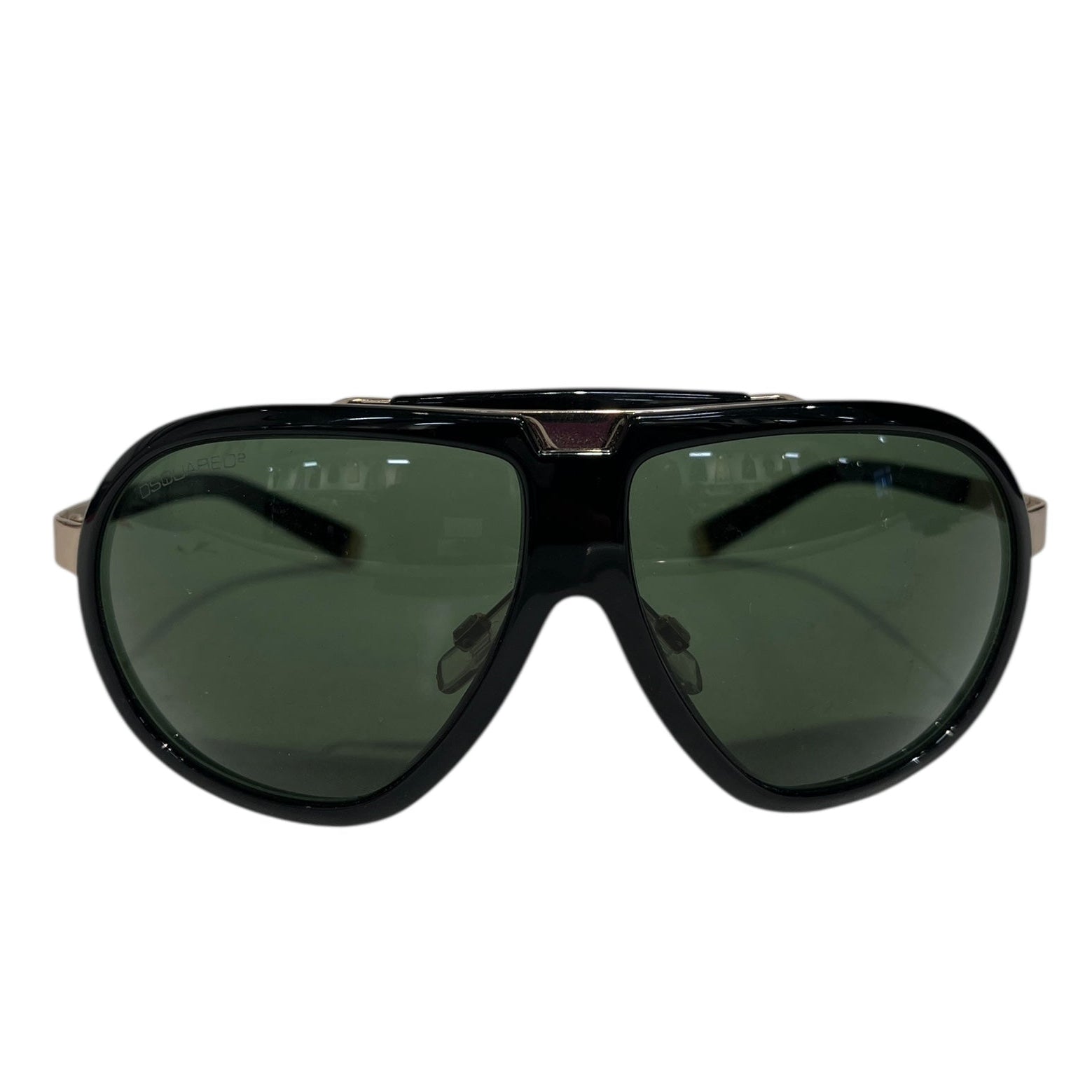 DSQUARED2/Sunglasses/Plastic/BLK/gold sides view 1