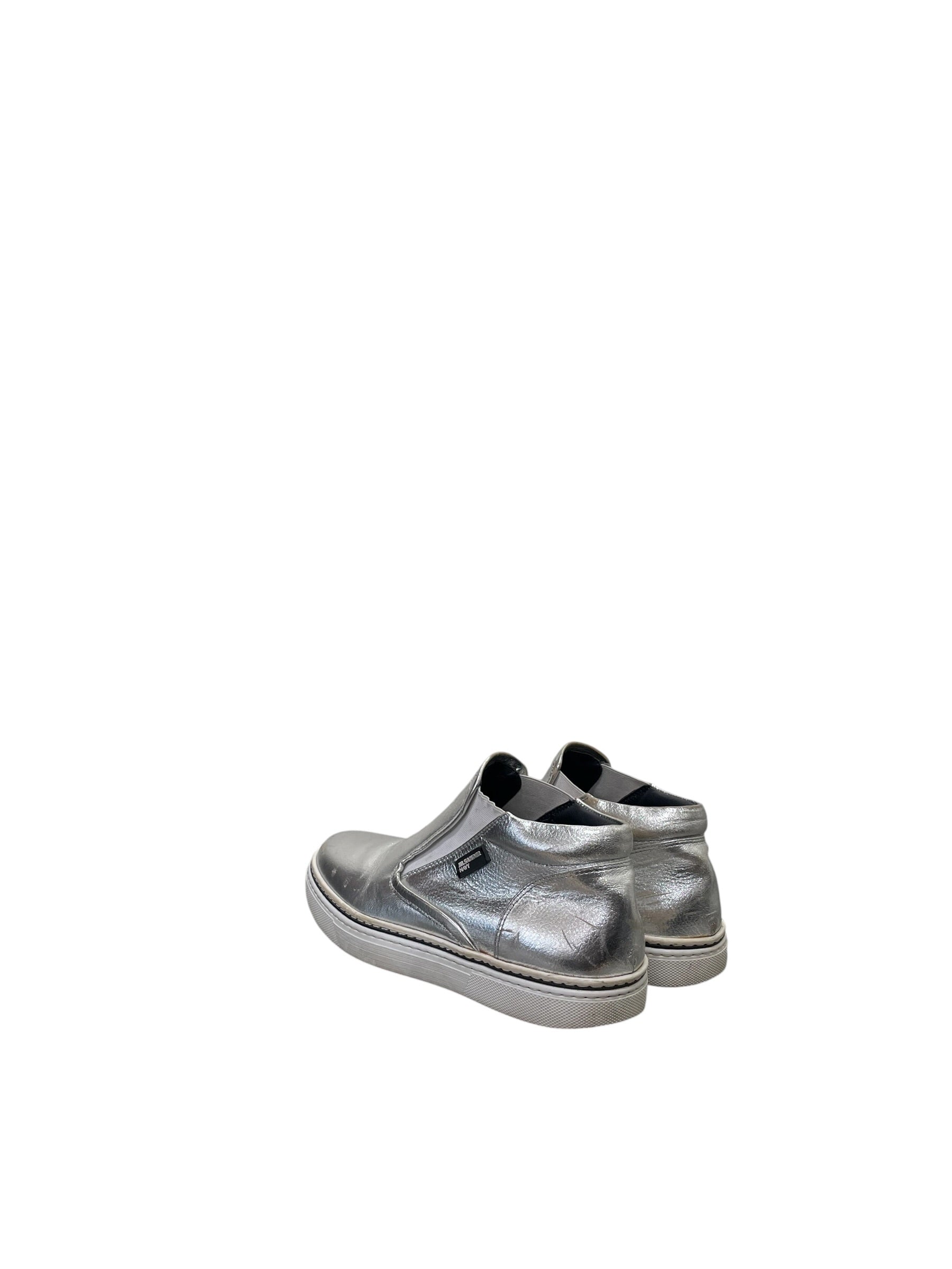 JIL SANDER///Hi-Sneakers/US 6/Plain/Faux Leather/SLV//W [Designers] Essentials/ view 2