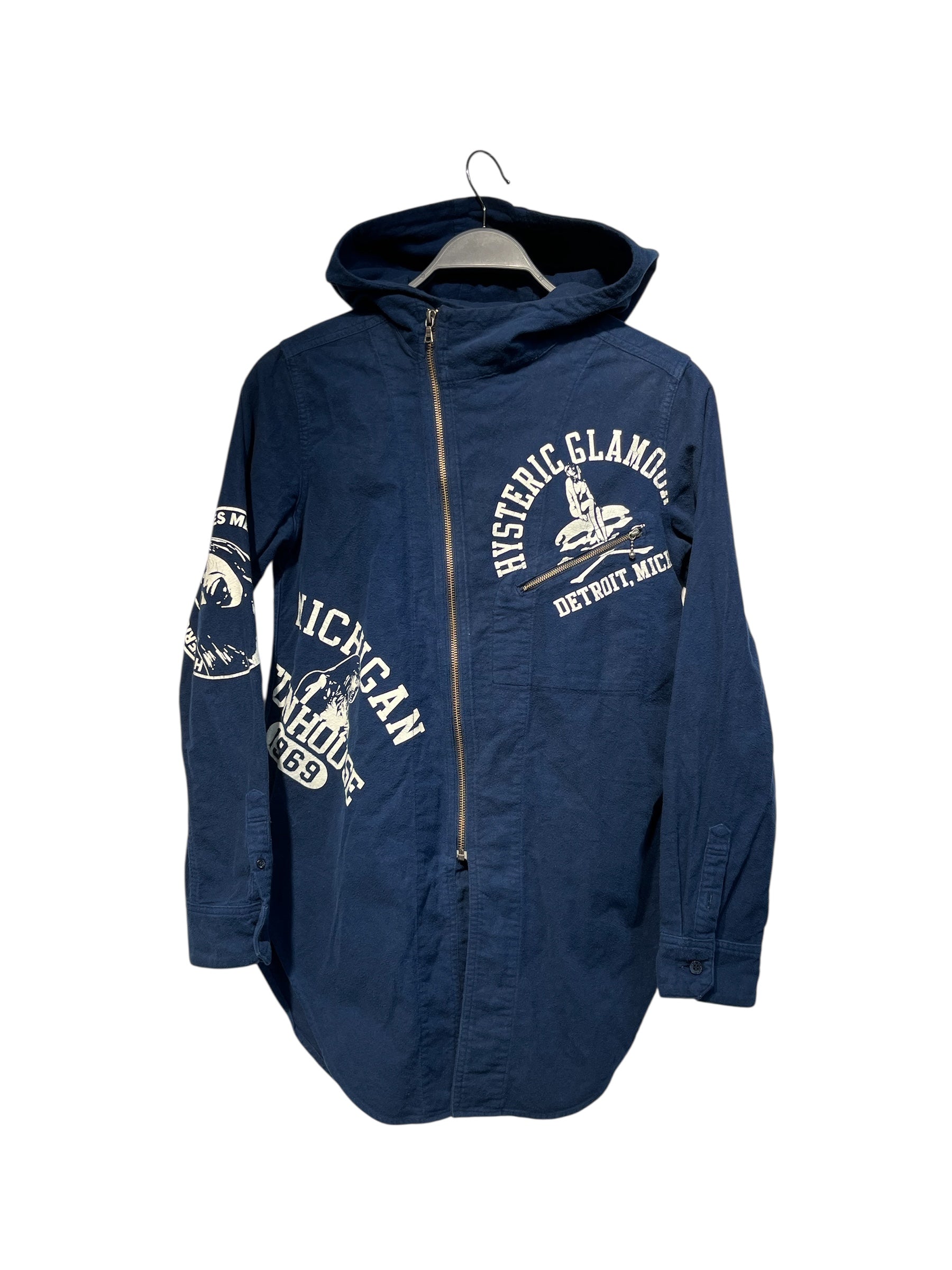 HYSTERIC GLAMOUR/Zip Up Hoodie/Cotton/BLU/ view 1