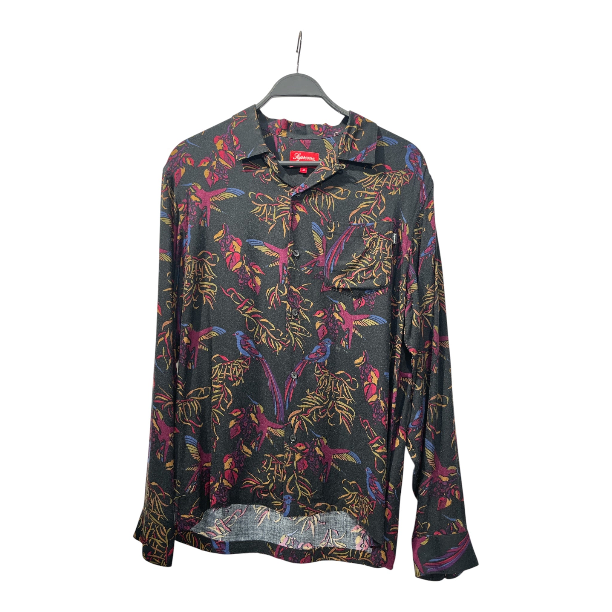 Supreme/LS Shirt/M/Cotton/BLK/All Over Print/MULT COLOR BIRDS view 1
