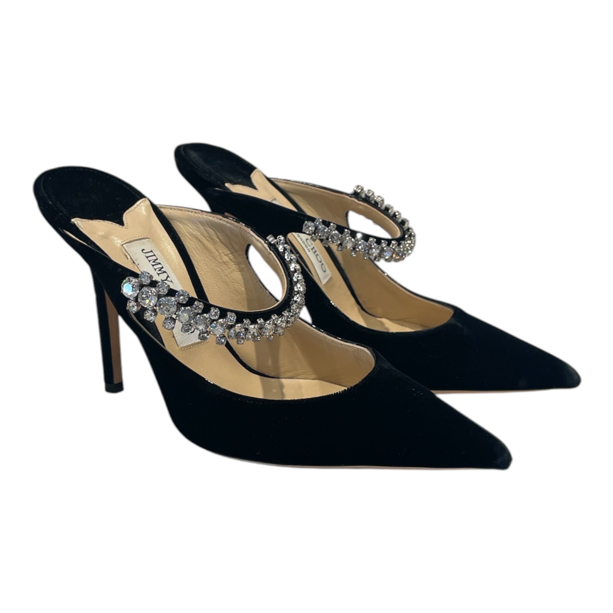 JIMMY CHOO/Heels/EU 39/BLK/Bing 100 Mule view 1