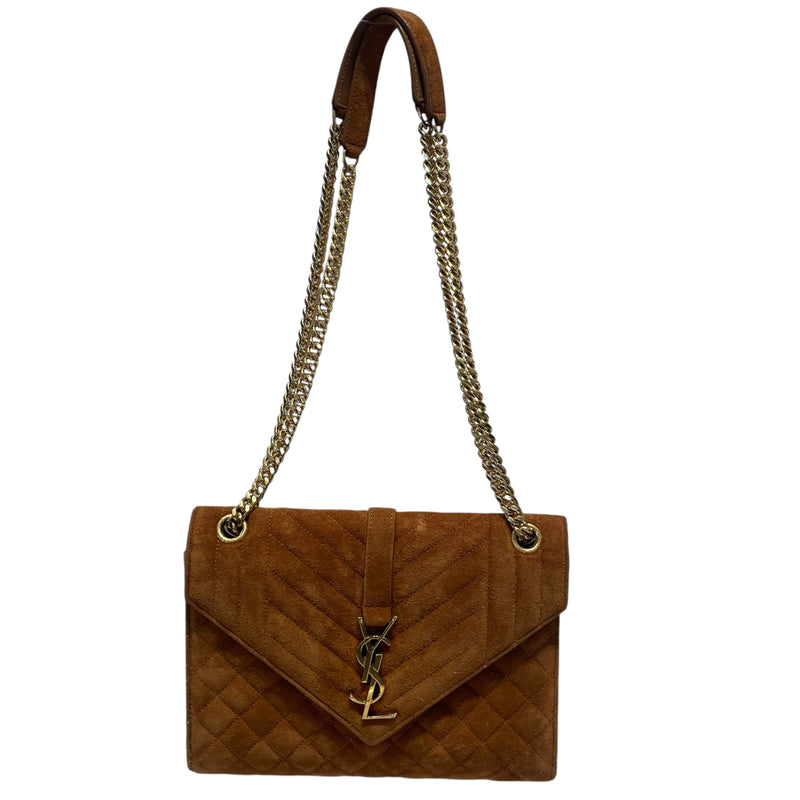 SAINT LAURENT/Cross Body Bag/Suede/CML/envelope