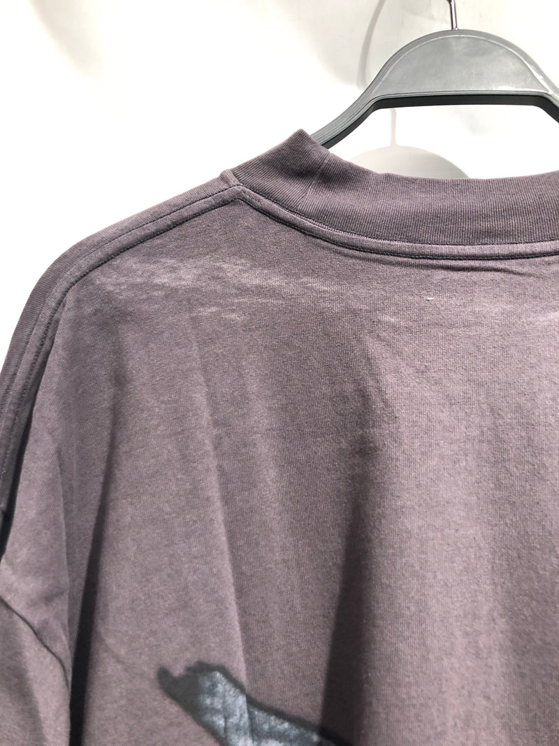 YEEZY GAP ENGINEERED BY BALENCIAGA/LS T-Shirt/L/Cotton/GRY/High Neck/Graphic/Black Dove