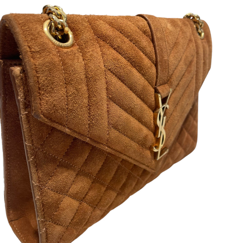 SAINT LAURENT/Cross Body Bag/Suede/CML/envelope