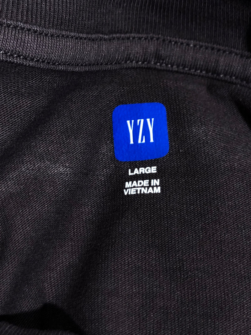 YEEZY GAP ENGINEERED BY BALENCIAGA/LS T-Shirt/L/Cotton/GRY/High Neck/Graphic/Black Dove