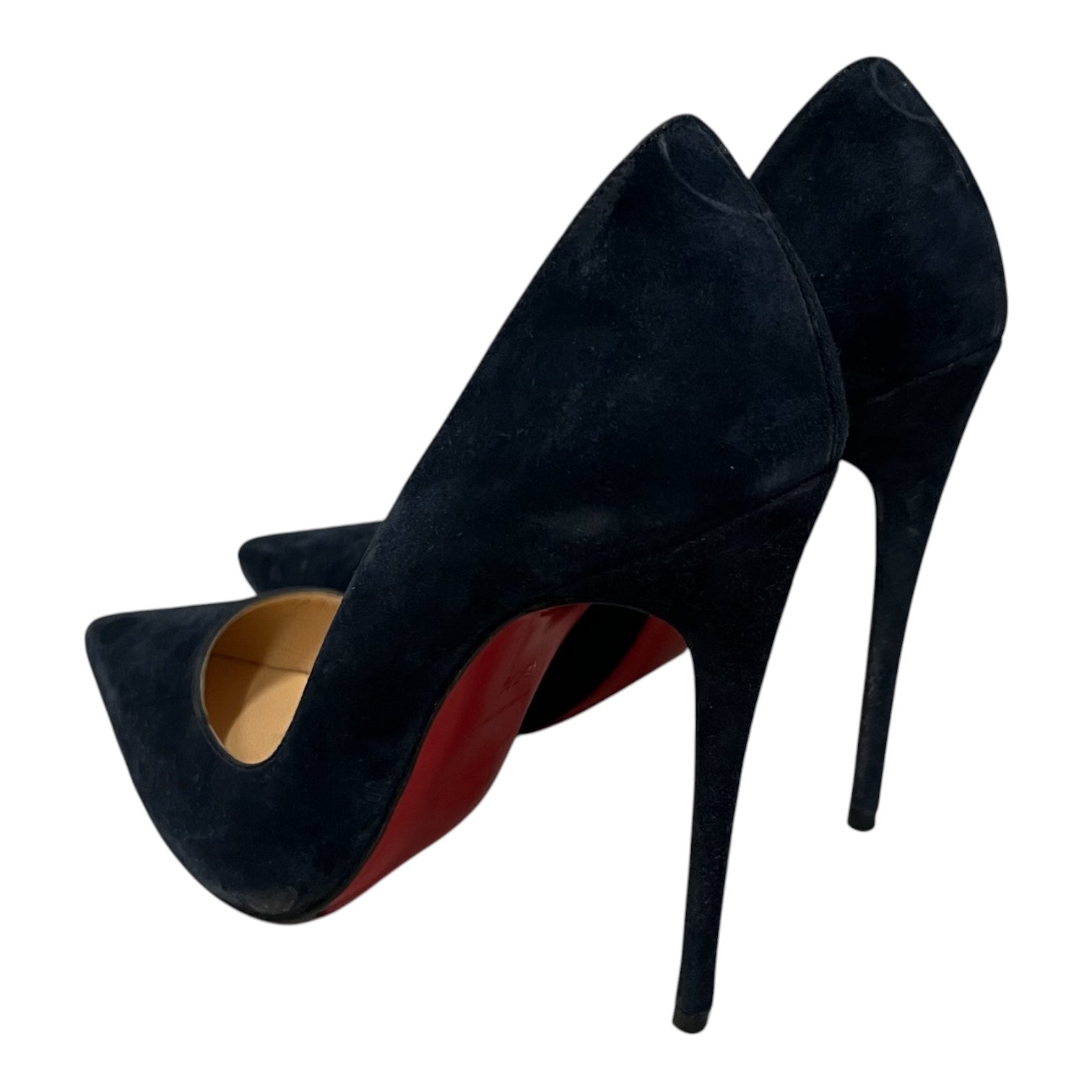 Christian Louboutin/Heels/EU 37.5/Suede/NVY/suede pump view 2