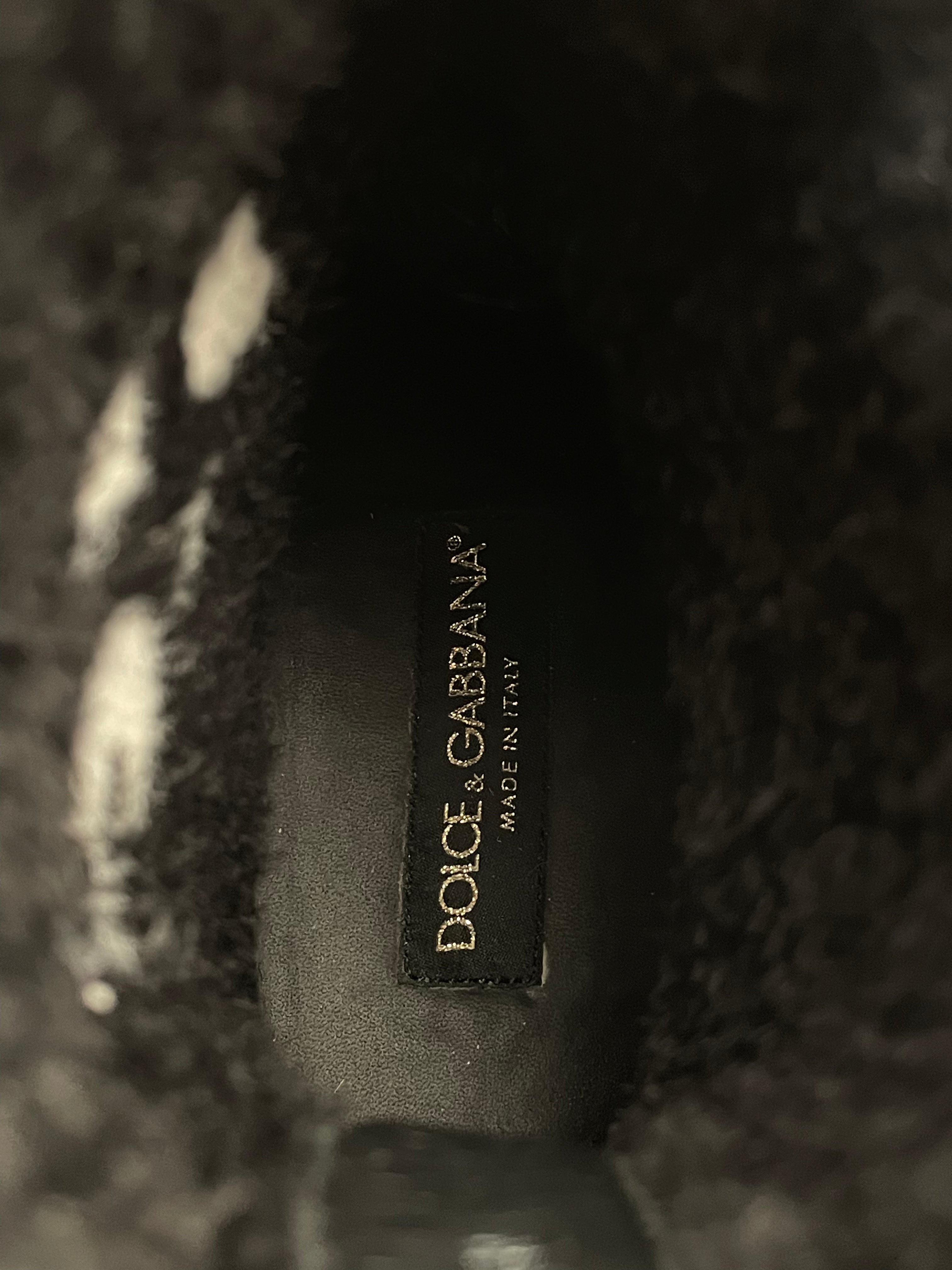 DOLCE&GABBANA/Hi-Sneakers/US 8.5/Leather/BLK/D&G Leather Boots view 3