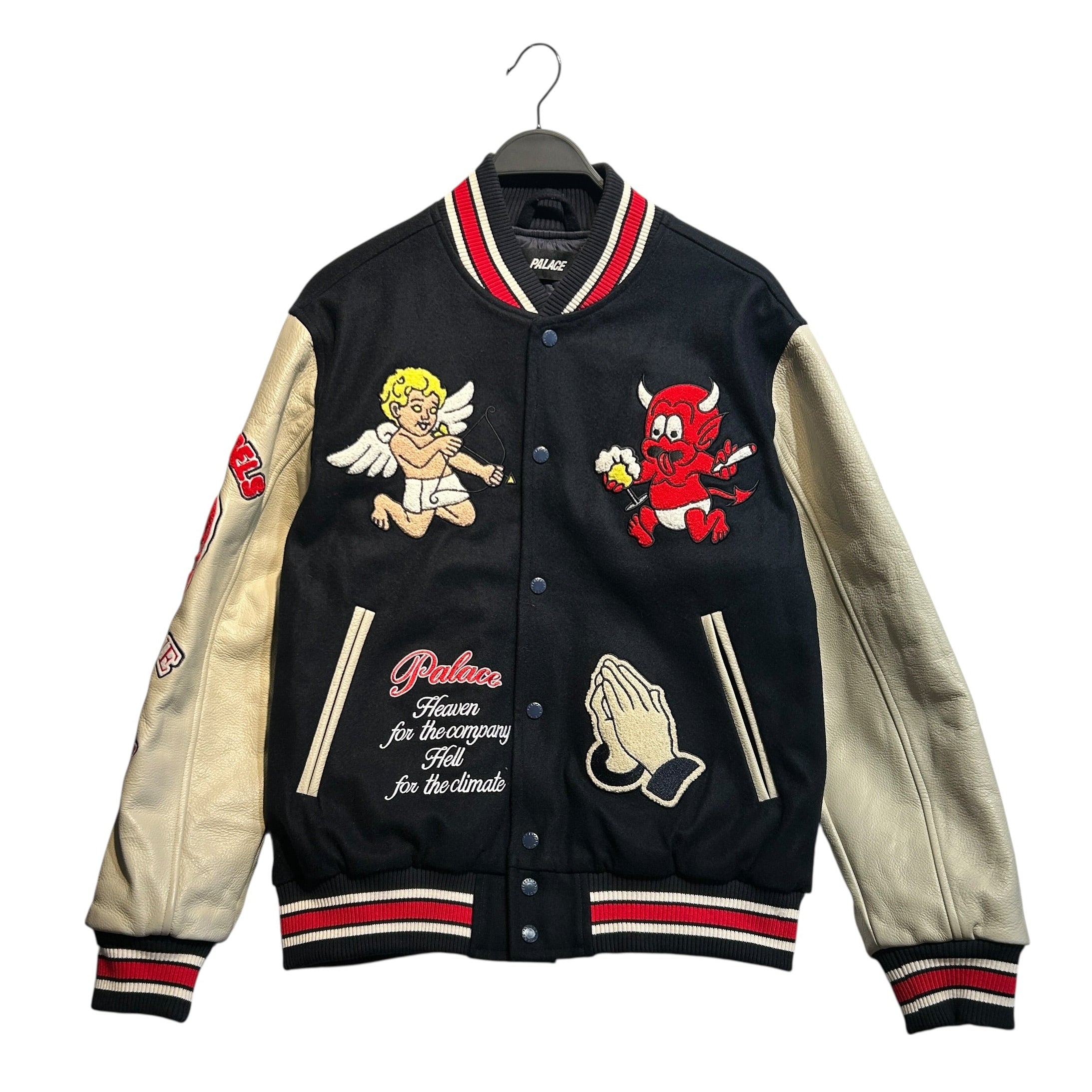 PALACE/Jacket/S/Polyester/NVY/Fallen Angels Varsity view 1
