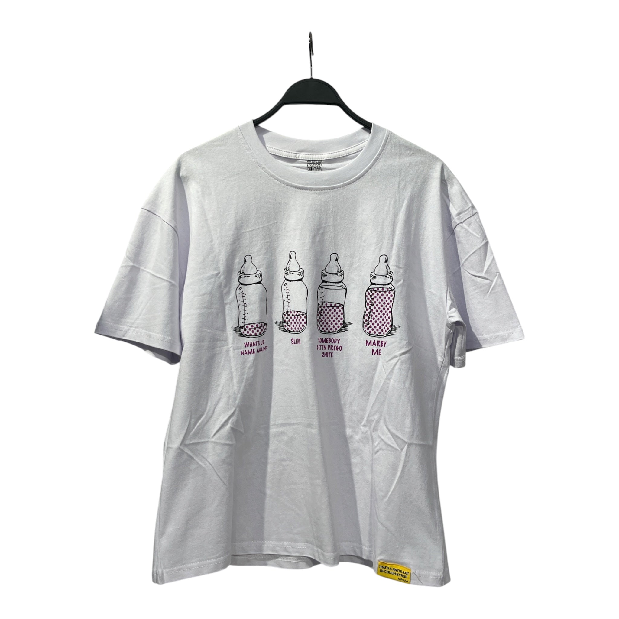 That's a Awful Lot of Cough Syrup/T-Shirt/M/WHT/BABY BOTTLE view 1